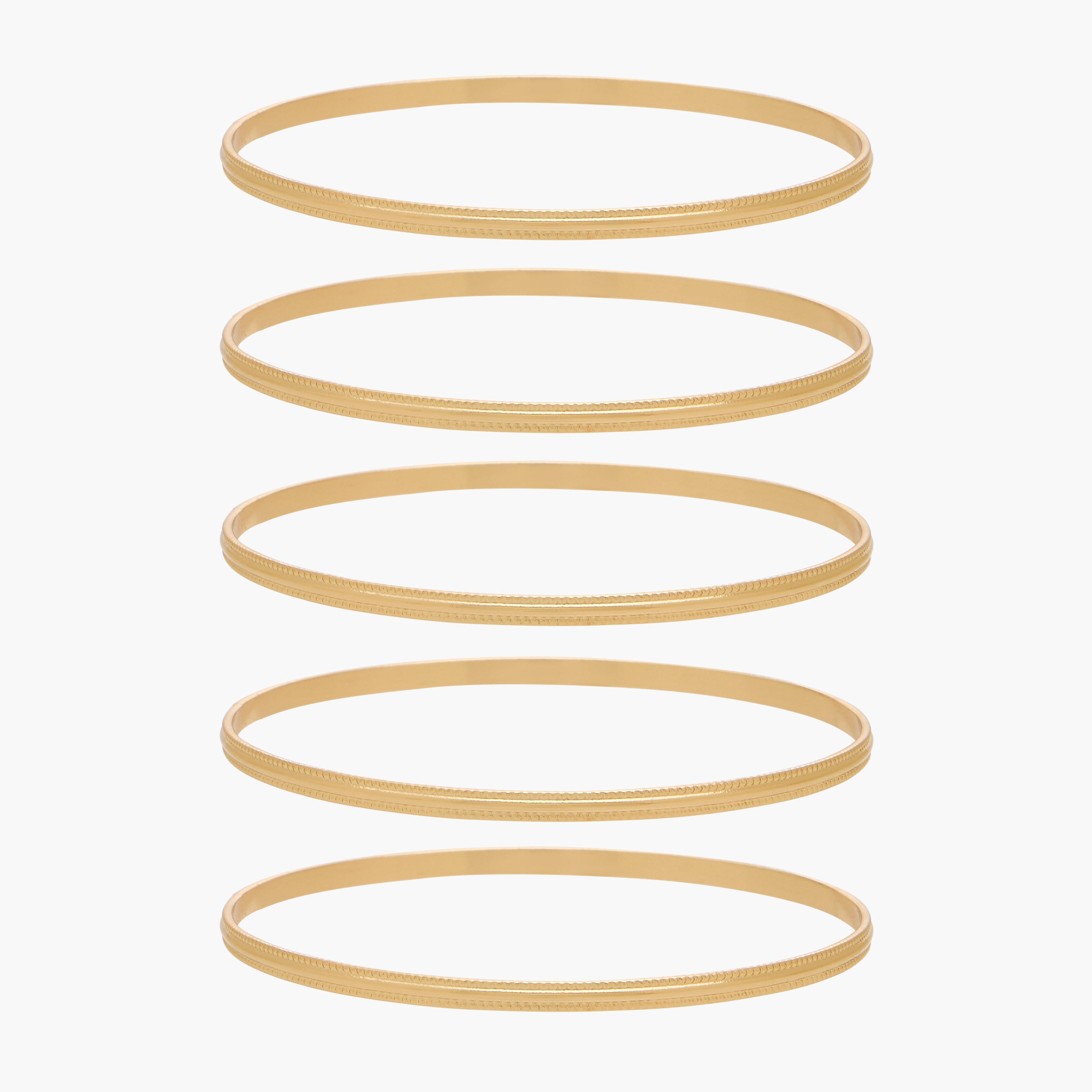 Pack of 5 Metal Textured Bangle-women-watchesandjewellery-jewellery-banglesandbracelets-image-1