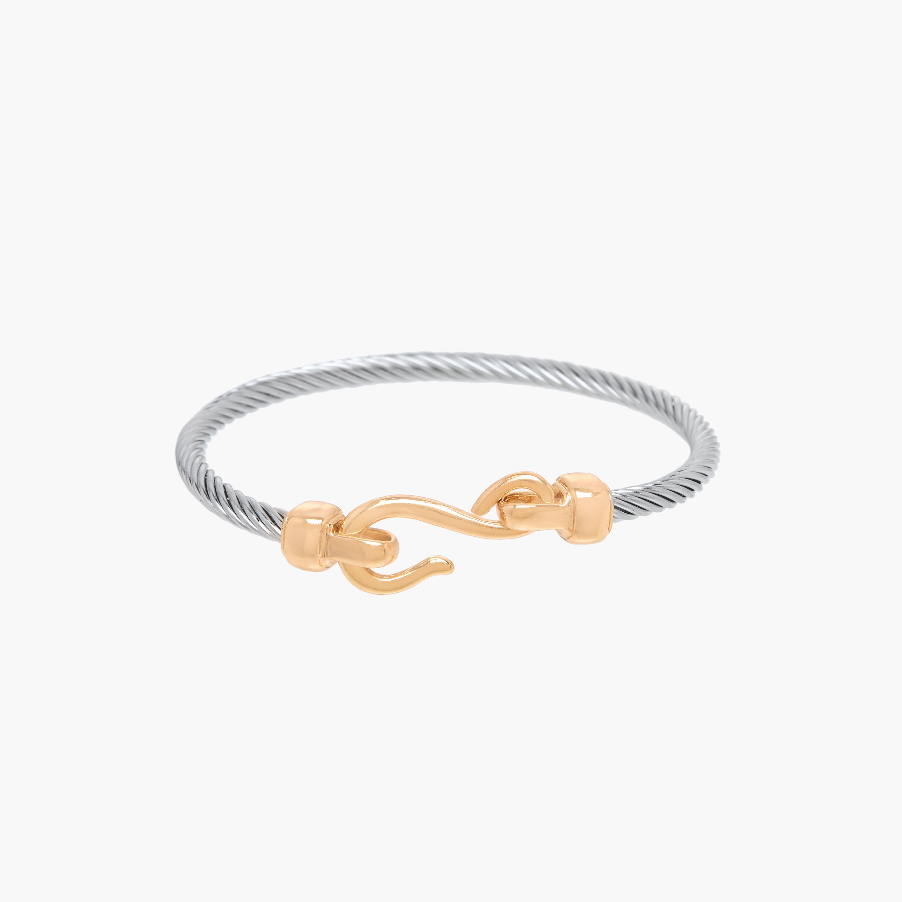 سوار معدن بارز الملمس بمشبك خطاف-women-watchesandjewellery-jewellery-banglesandbracelets-image-1