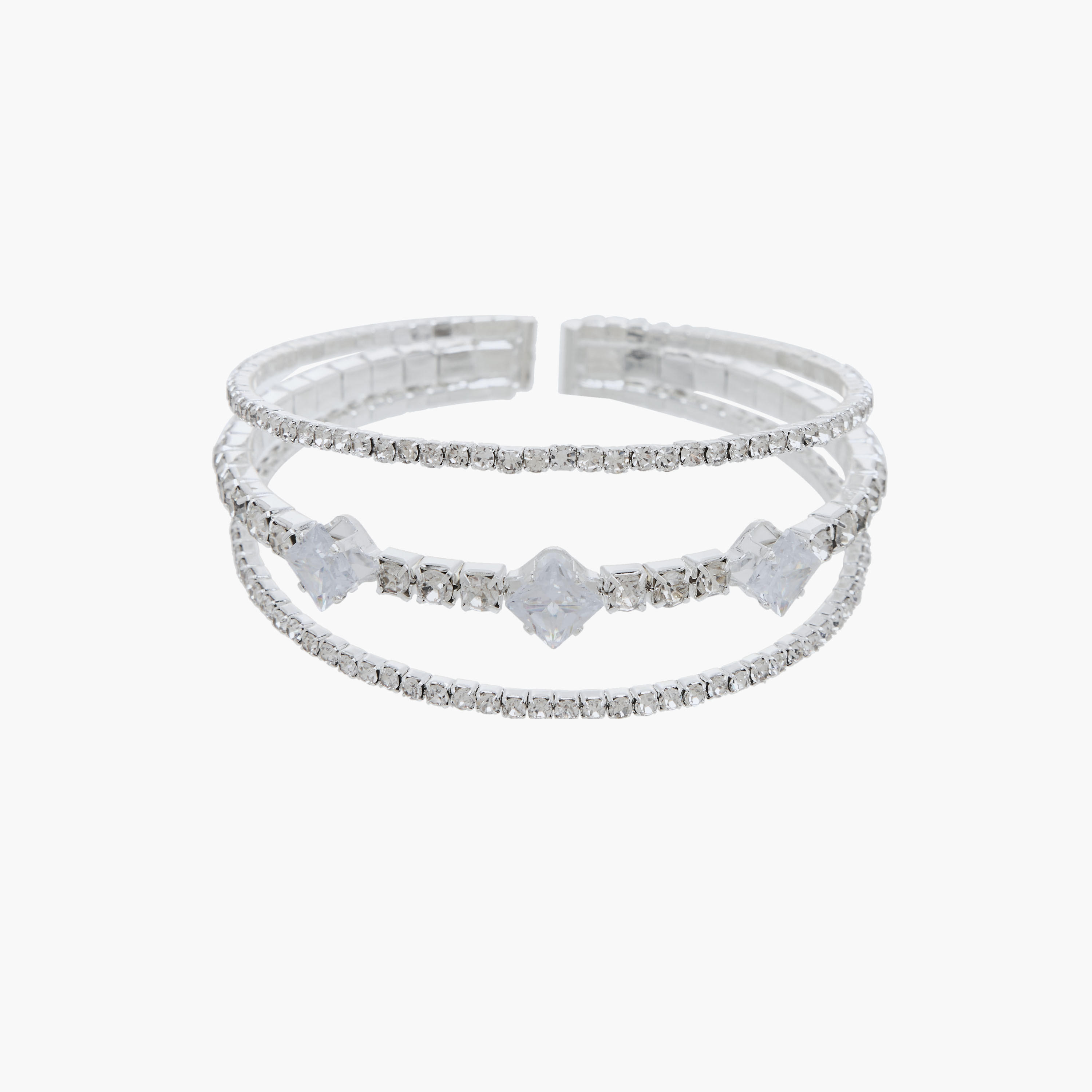 Embellished Metal Cuff Bracelet-women-watchesandjewellery-jewellery-banglesandbracelets-image-1