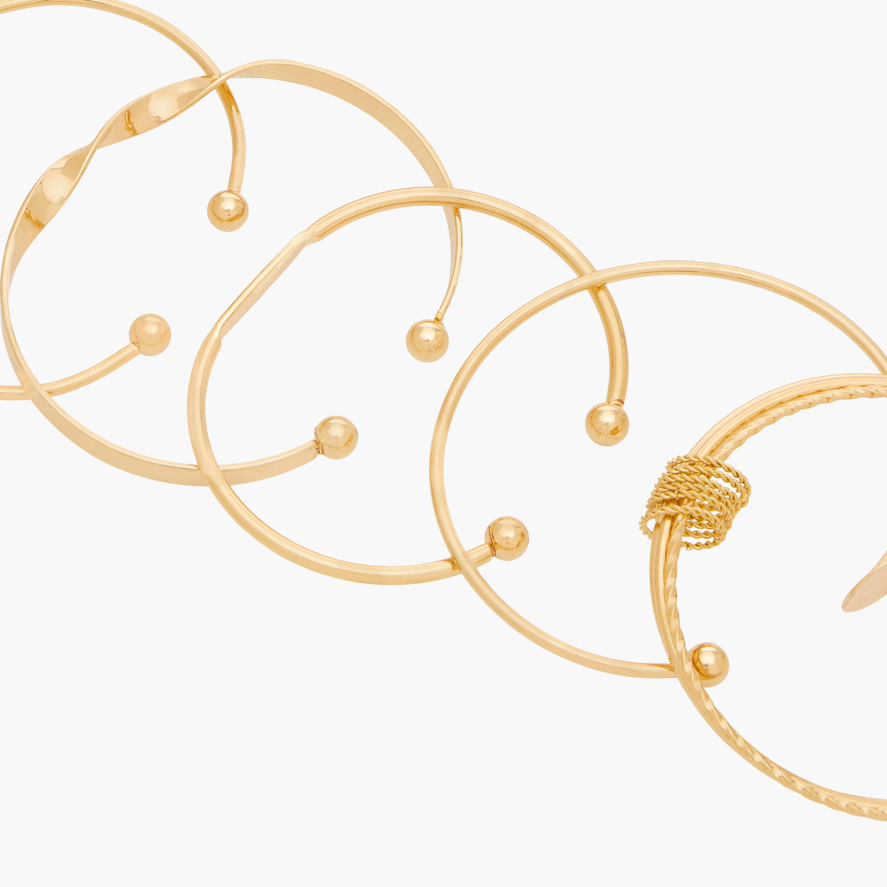 أساور معدن - طقم من 5 قطع-women-watchesandjewellery-jewellery-banglesandbracelets-image-13