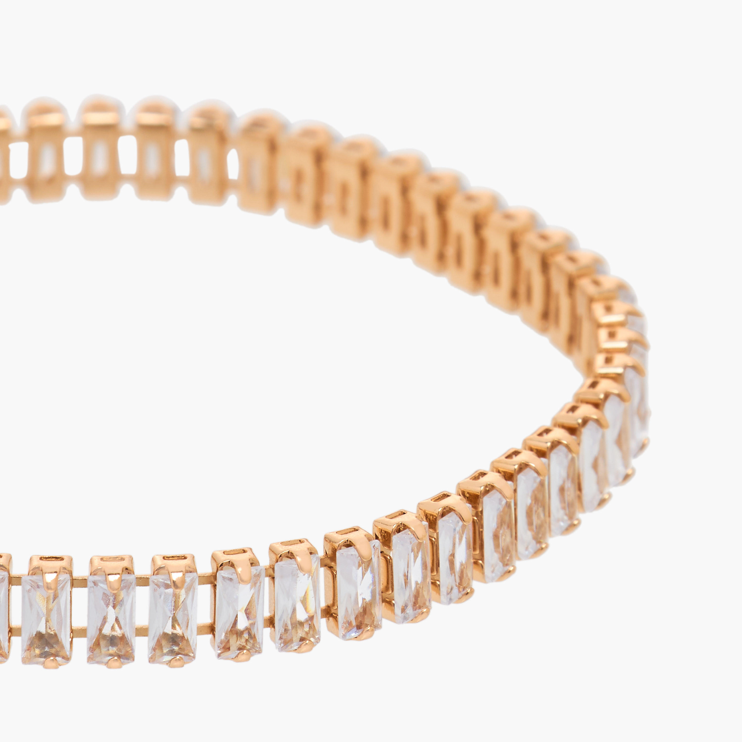 Metal Cubic Zirconia Embellished Bracelet-women-watchesandjewellery-jewellery-banglesandbracelets-image-3
