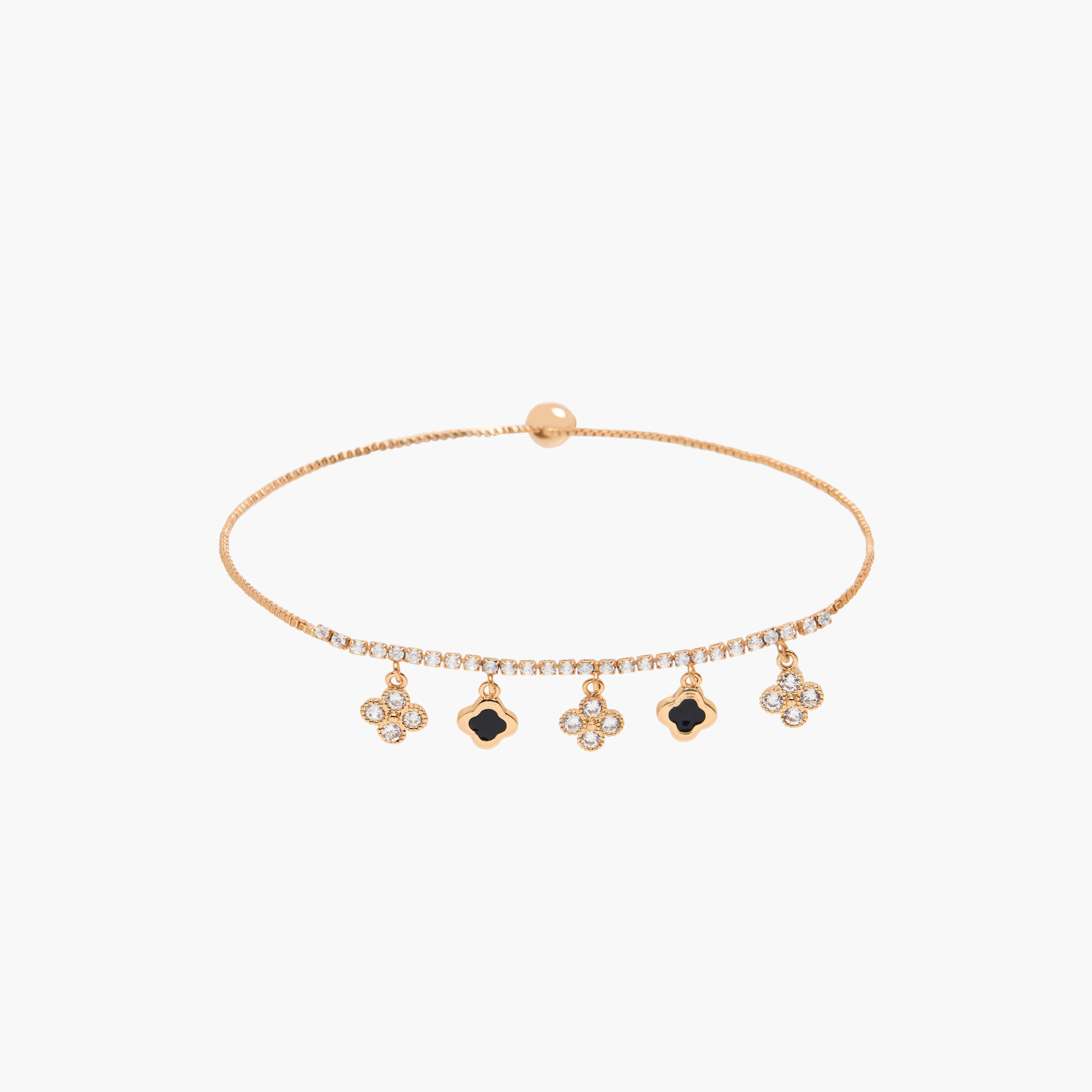 سوار معدن مزين بمكعب زركون-women-watchesandjewellery-jewellery-banglesandbracelets-image-1