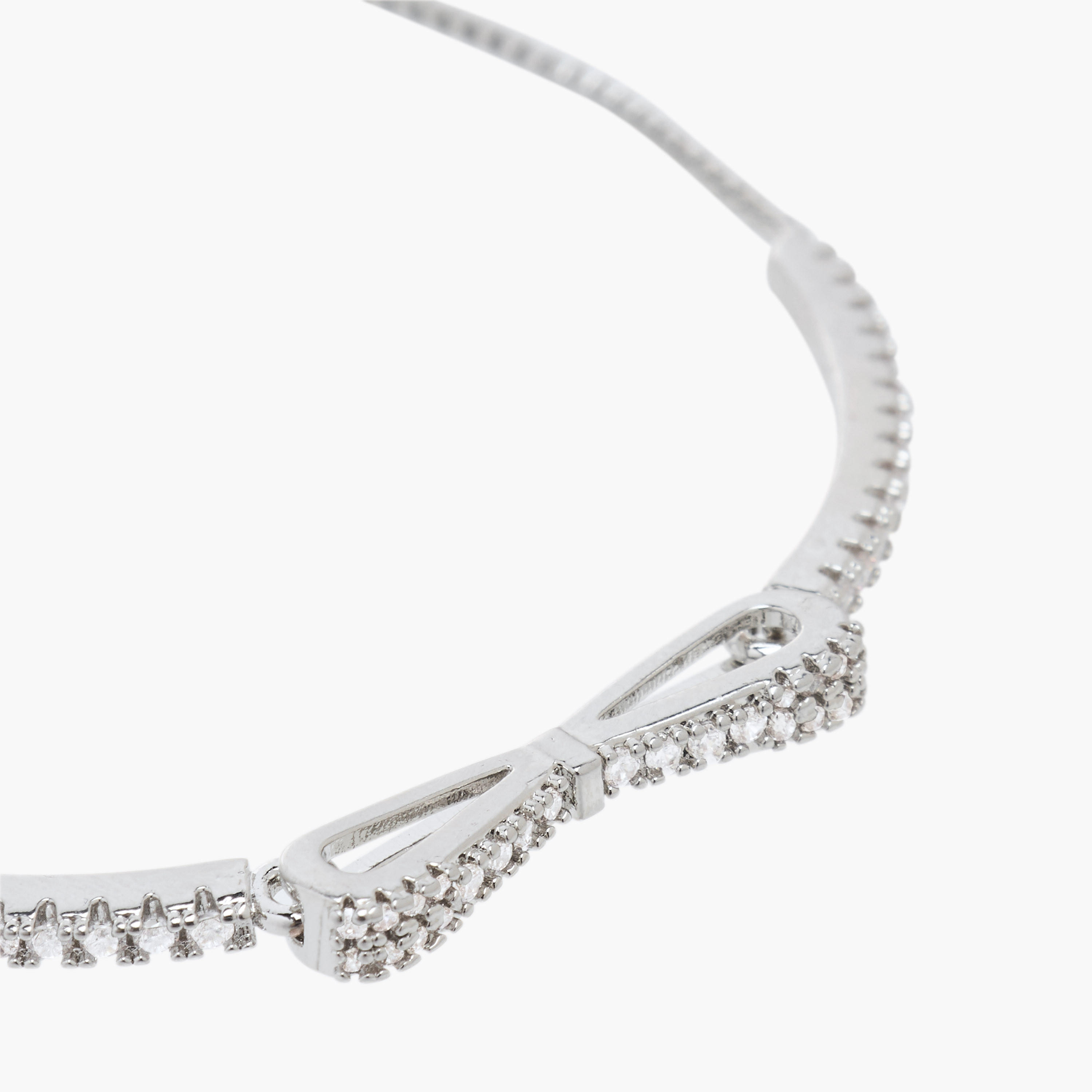 Metal Cubic Zirconia Embellished Bracelet-women-watchesandjewellery-jewellery-banglesandbracelets-image-3
