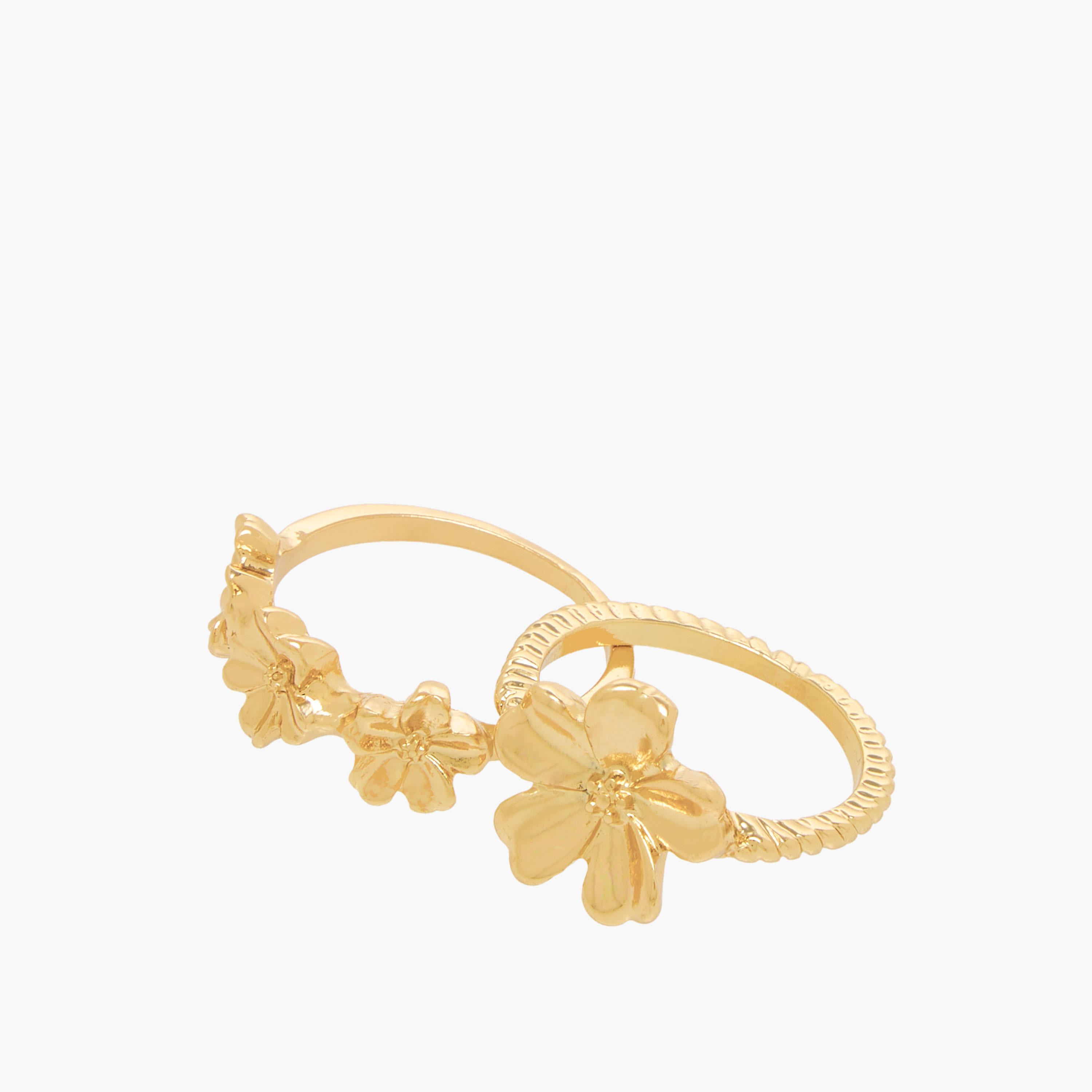 خواتم معدن متنوعة بلون ذهبي وقابلة للتكديس - طقم من 8 قطع-women-watchesandjewellery-jewellery-rings-image-3