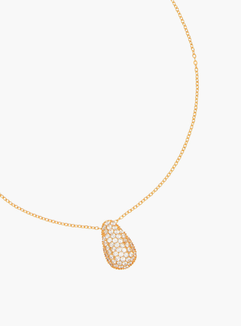 Metal Cubic Zirconia Embellished Pendant Necklace-women-watchesandjewellery-jewellery-necklacesandpendants-image-2