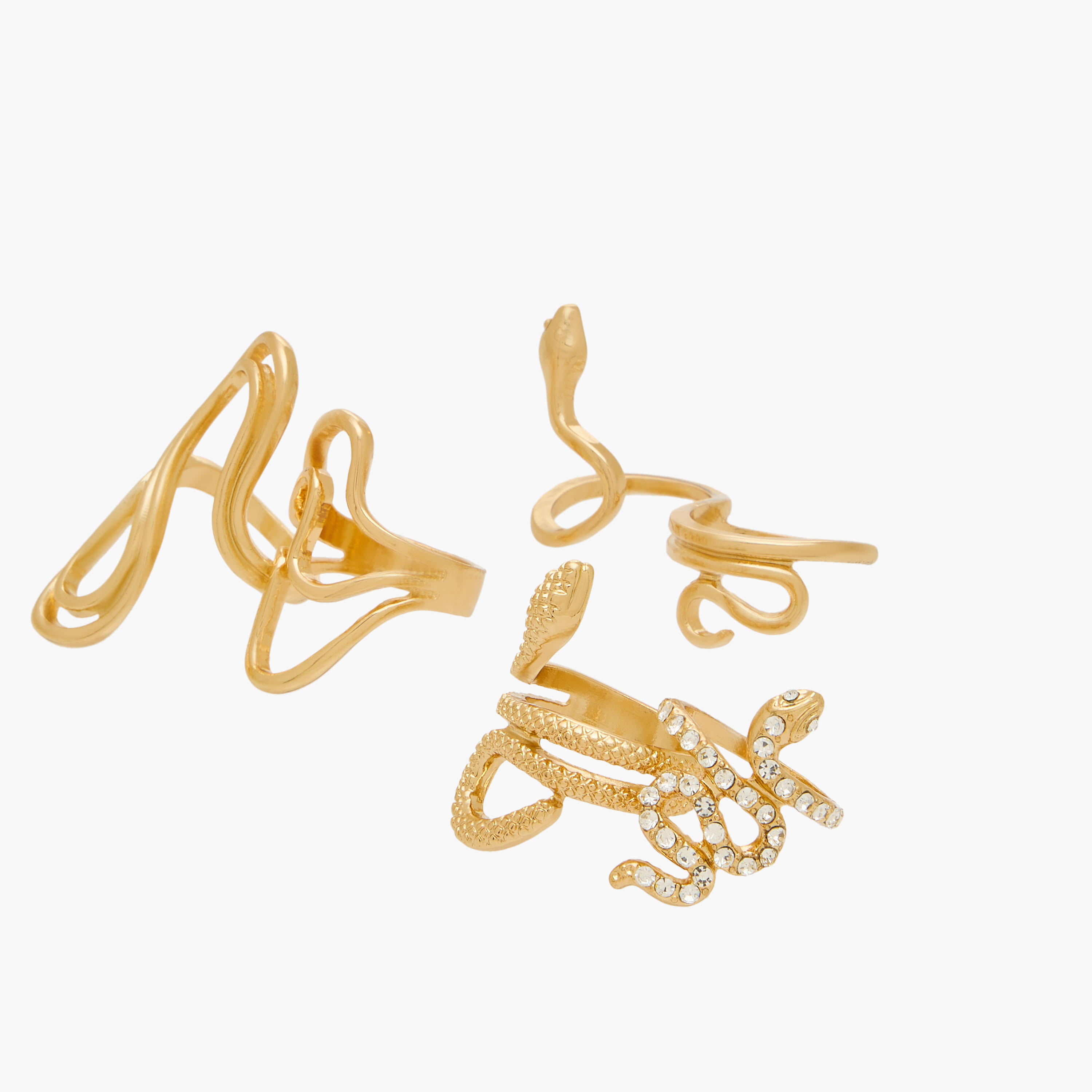 خواتم بلون ذهبي متنوعة - طقم 4 قطع-women-watchesandjewellery-jewellery-rings-image-2