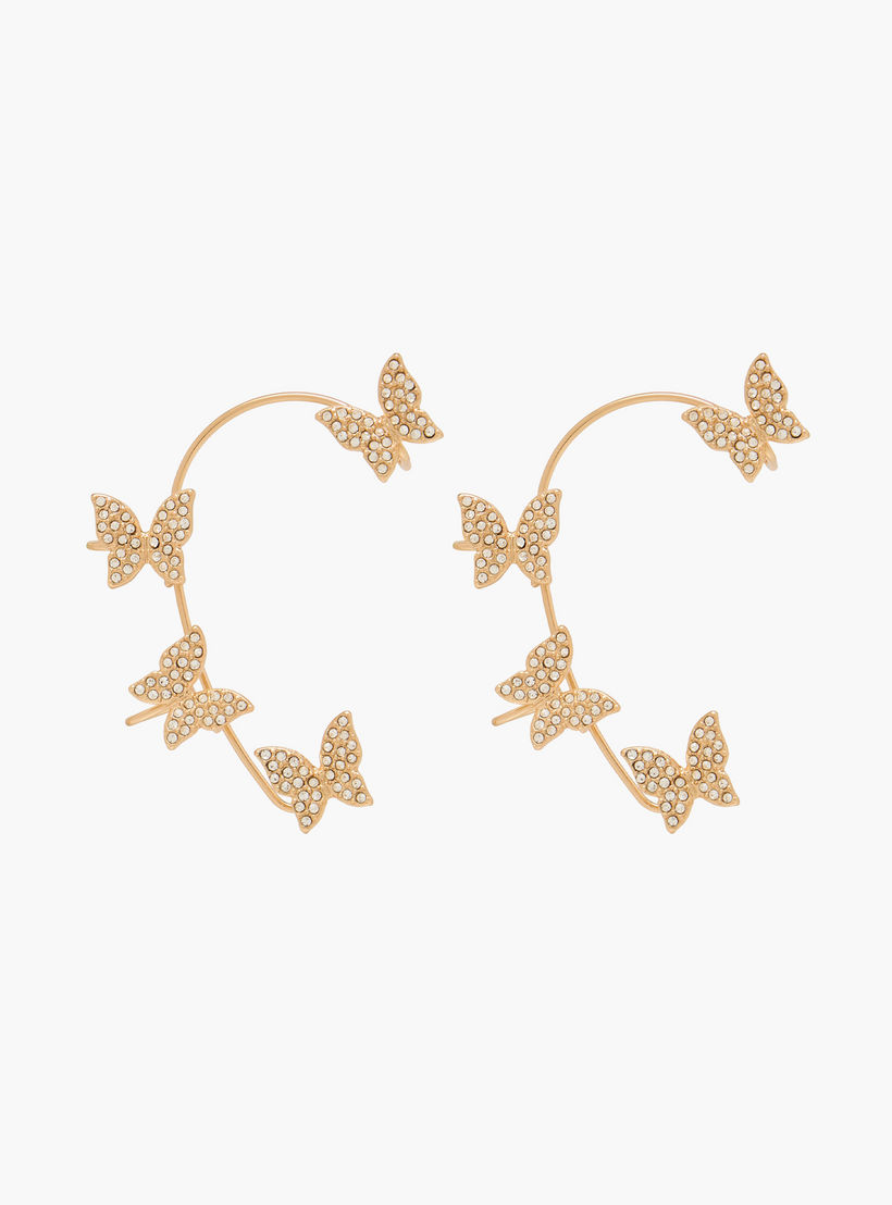 Metallic Butterfly Accent Ear Cuffs-women-watchesandjewellery-jewellery-earrings-image-1