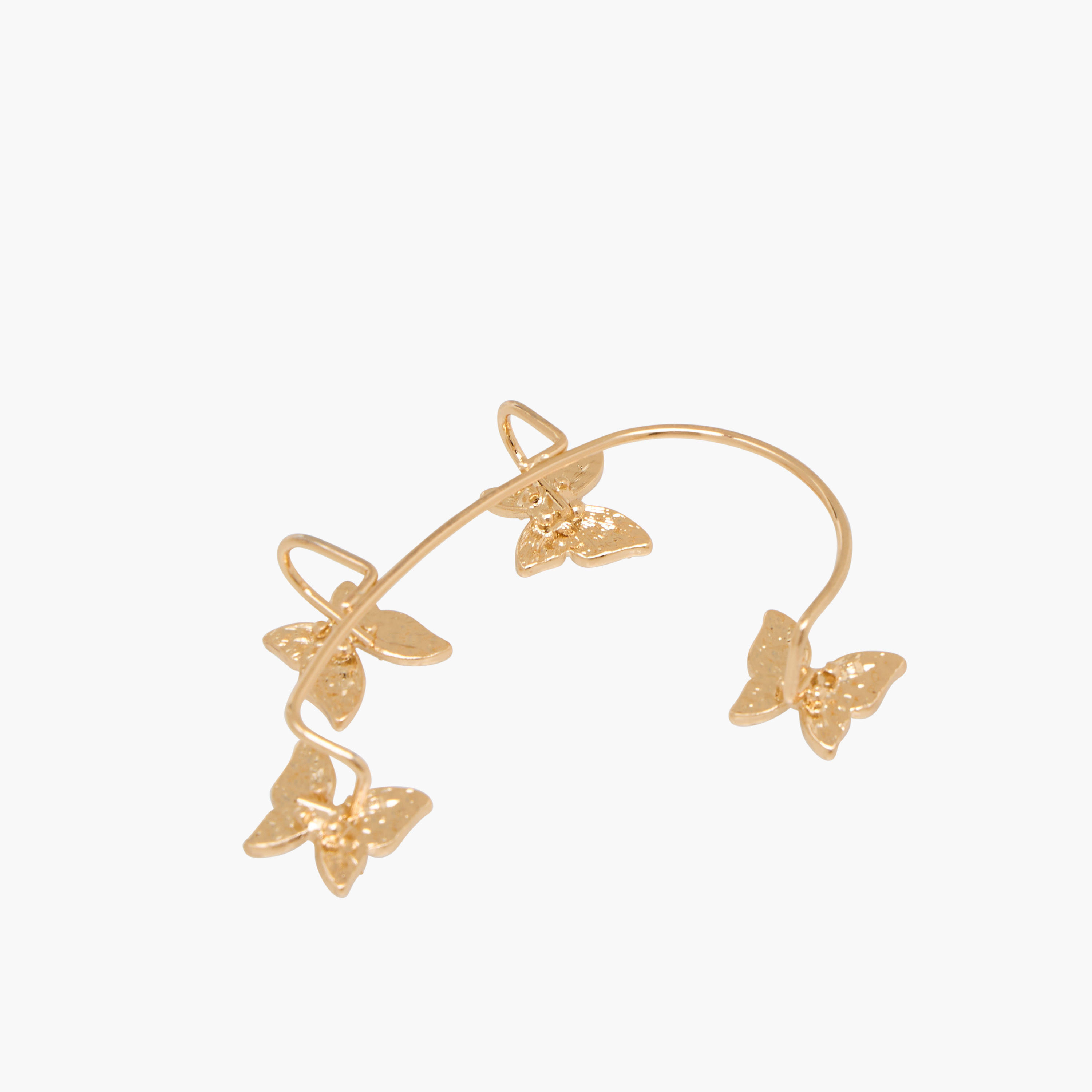 Metallic Butterfly Accent Ear Cuffs-women-watchesandjewellery-jewellery-earrings-image-3