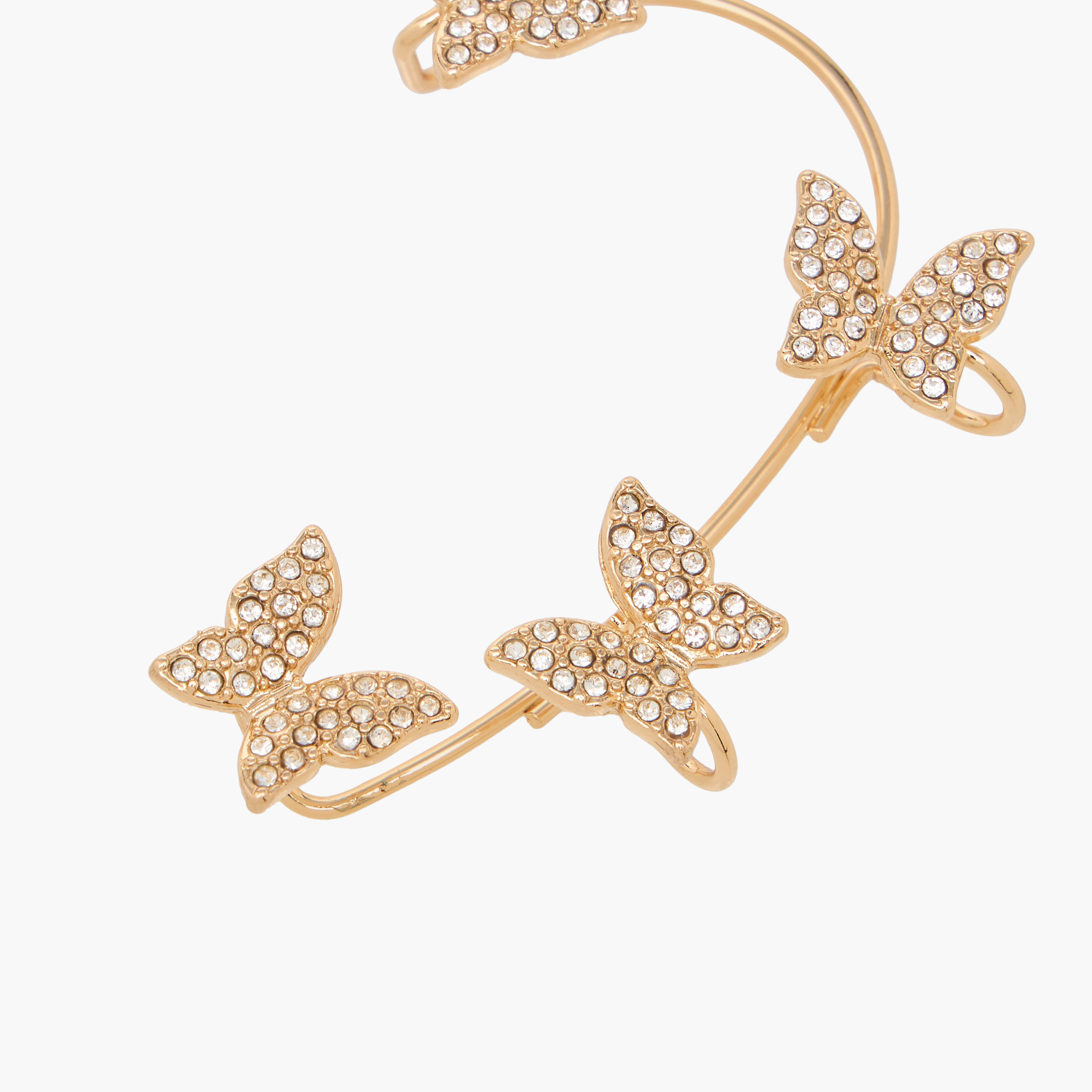 Metallic Butterfly Accent Ear Cuffs-women-watchesandjewellery-jewellery-earrings-image-4