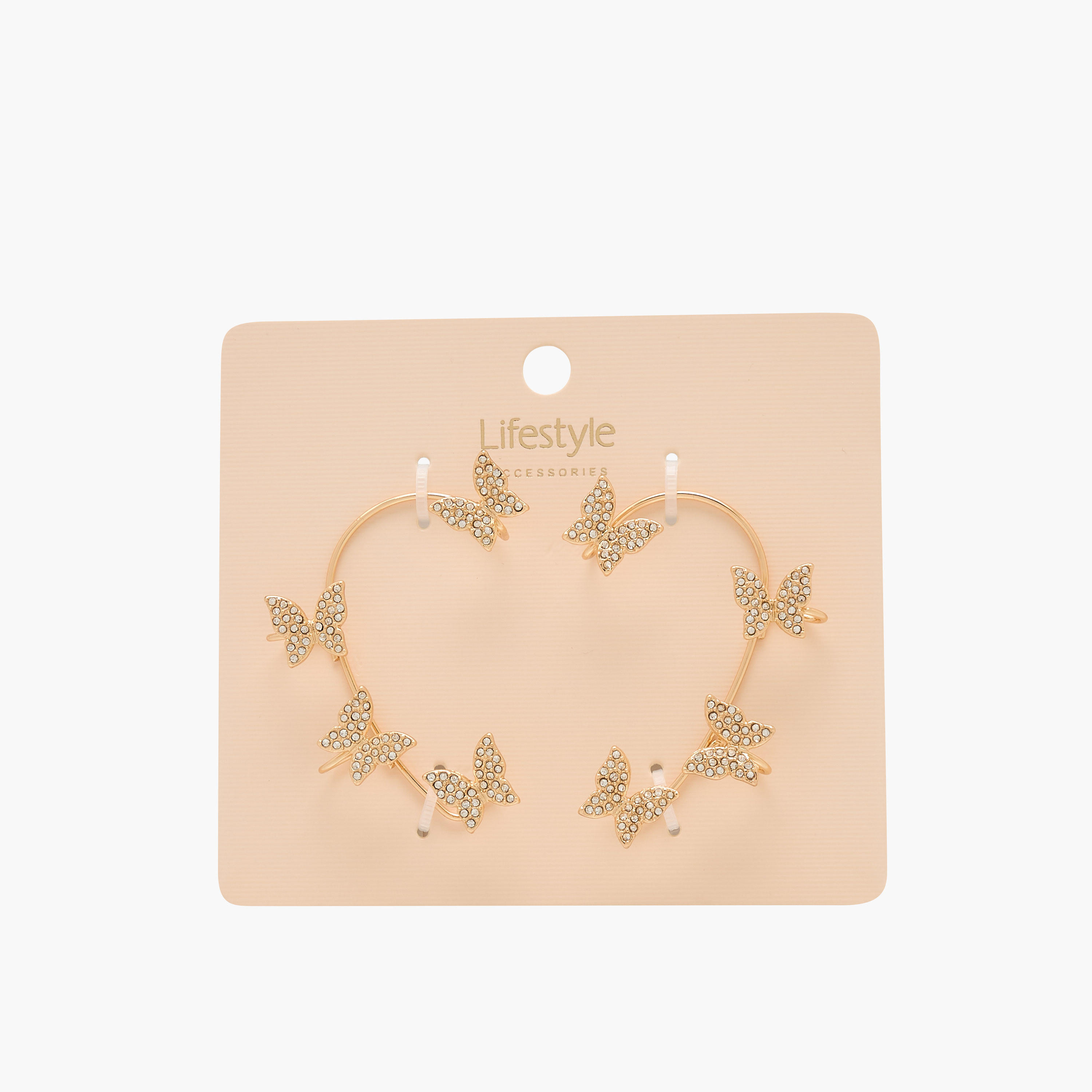 Metallic Butterfly Accent Ear Cuffs-women-watchesandjewellery-jewellery-earrings-image-5