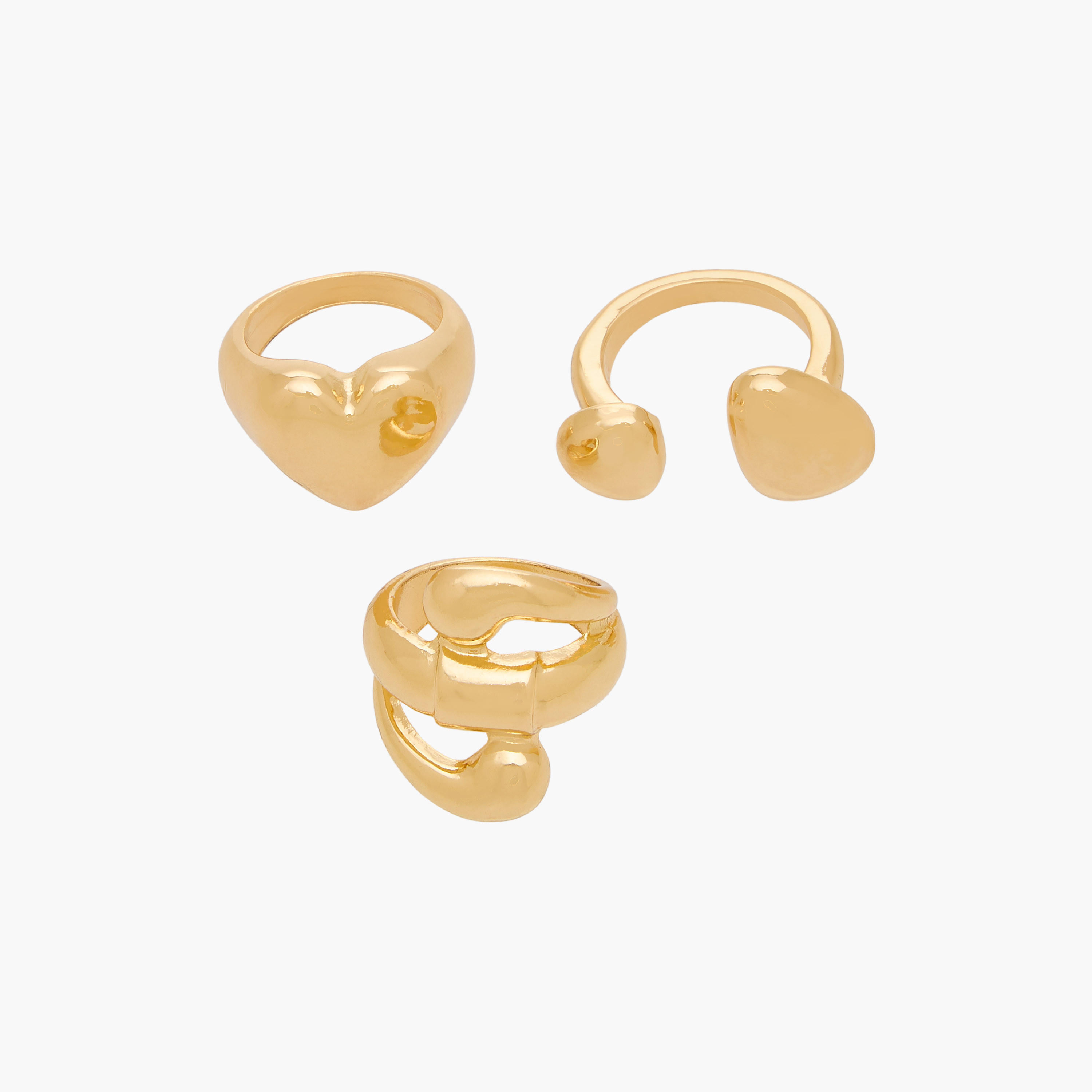طقم خواتم بلون ذهبي – 3 قطع-women-watchesandjewellery-jewellery-rings-image-1