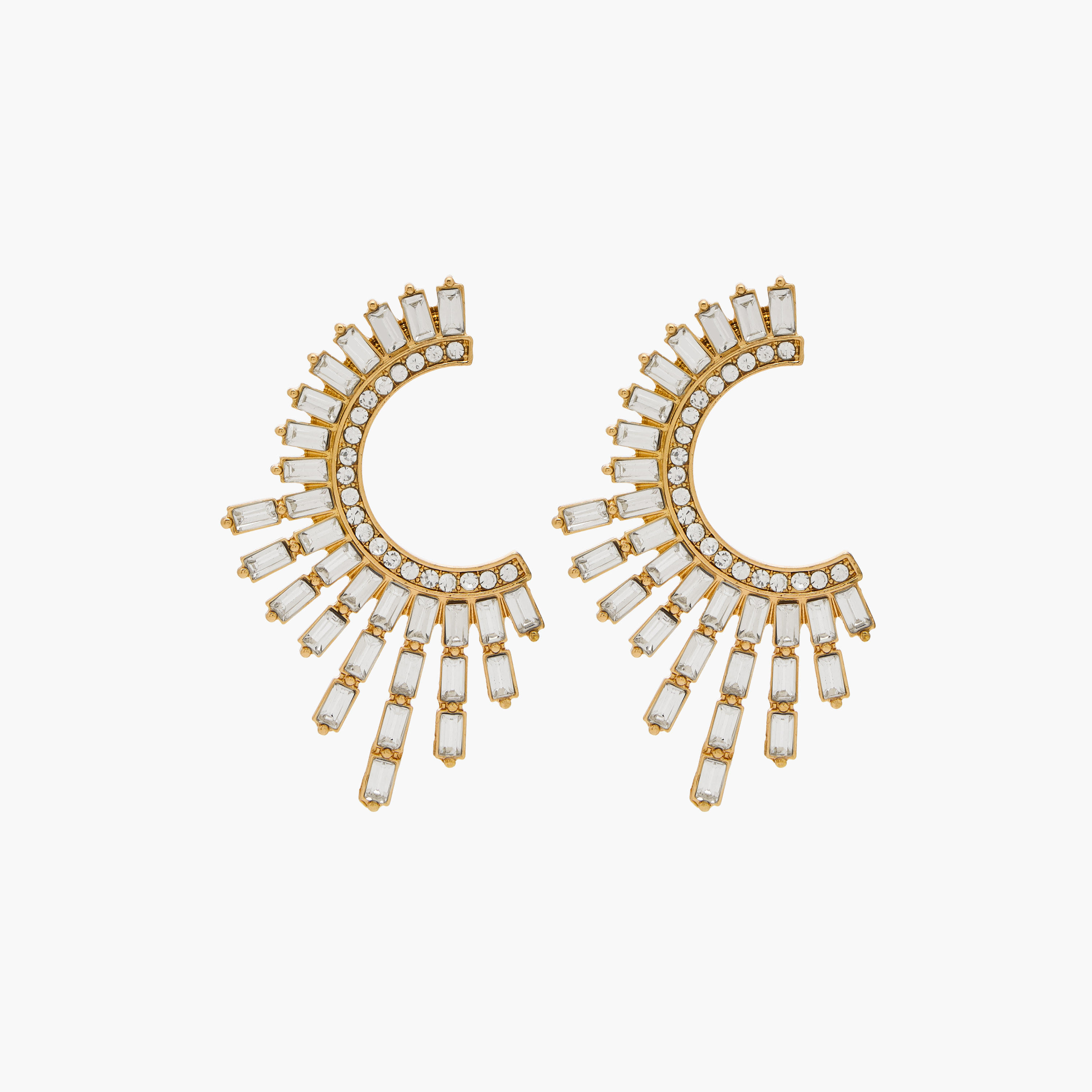 حلق على كامل الأذن بتزيينات وبمكبس إغلاق خلفي-women-watchesandjewellery-jewellery-earrings-image-1