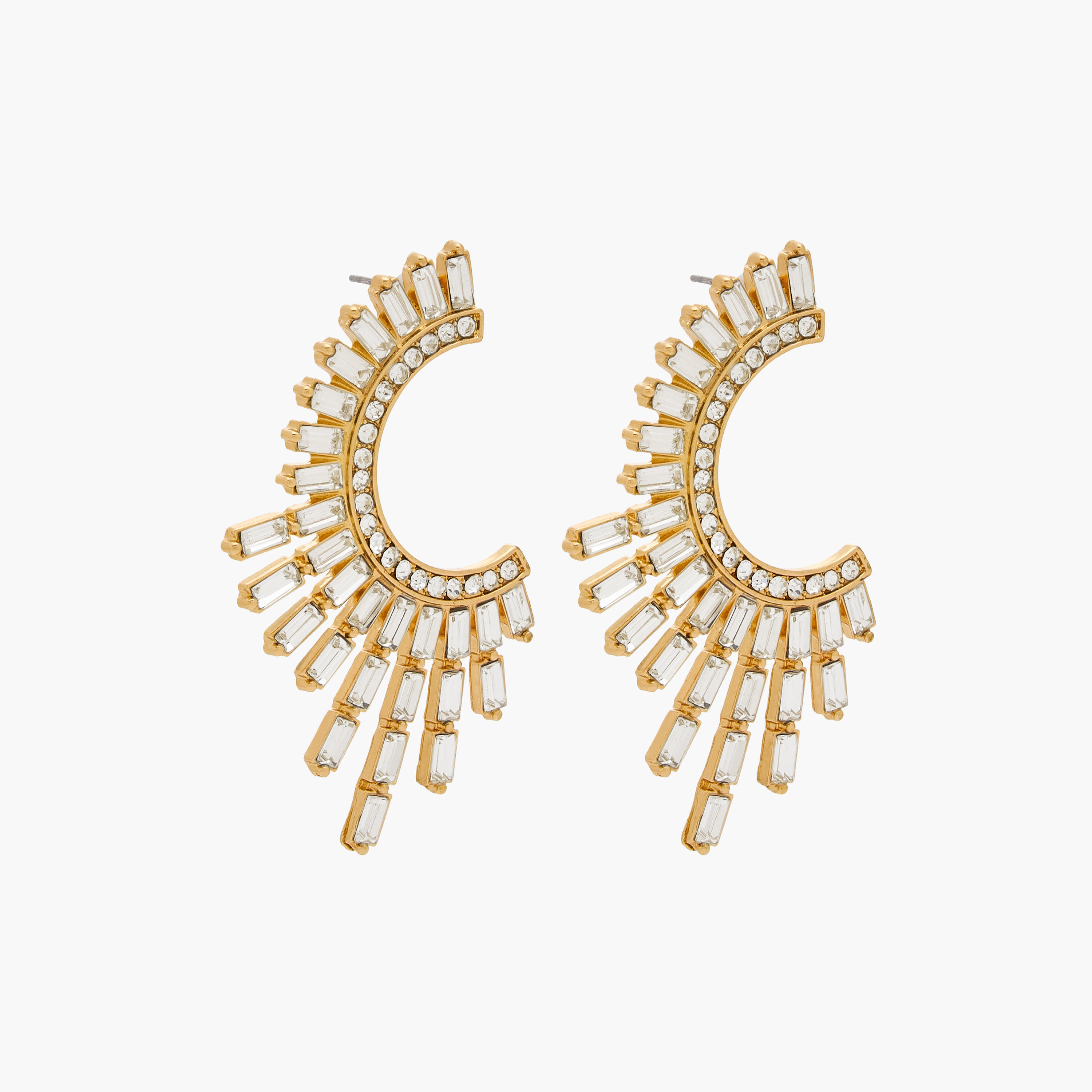 Metallic Embellished Cuff Earrings with Pushback Closure-women-watchesandjewellery-jewellery-earrings-image-2