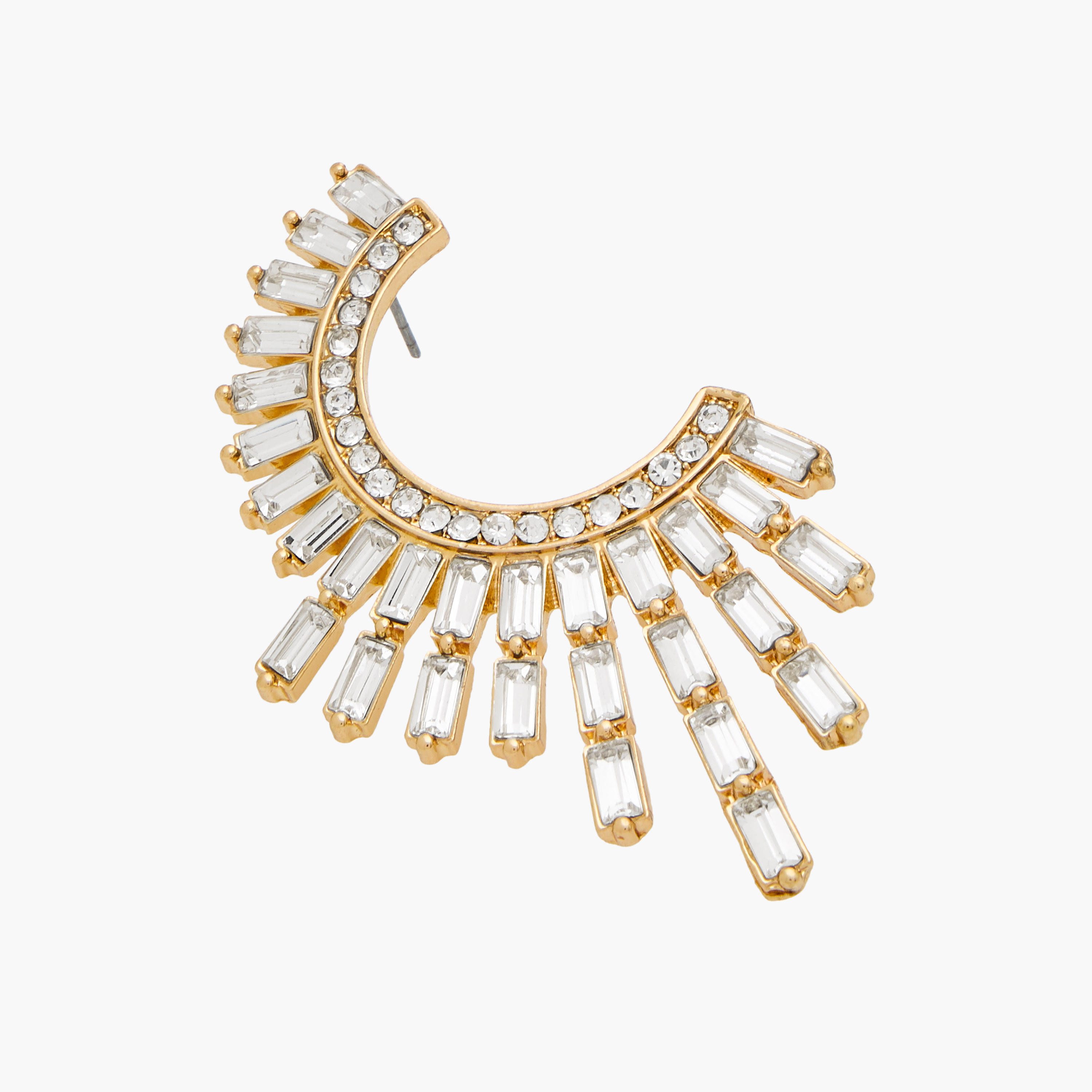 Metallic Embellished Cuff Earrings with Pushback Closure-women-watchesandjewellery-jewellery-earrings-image-3