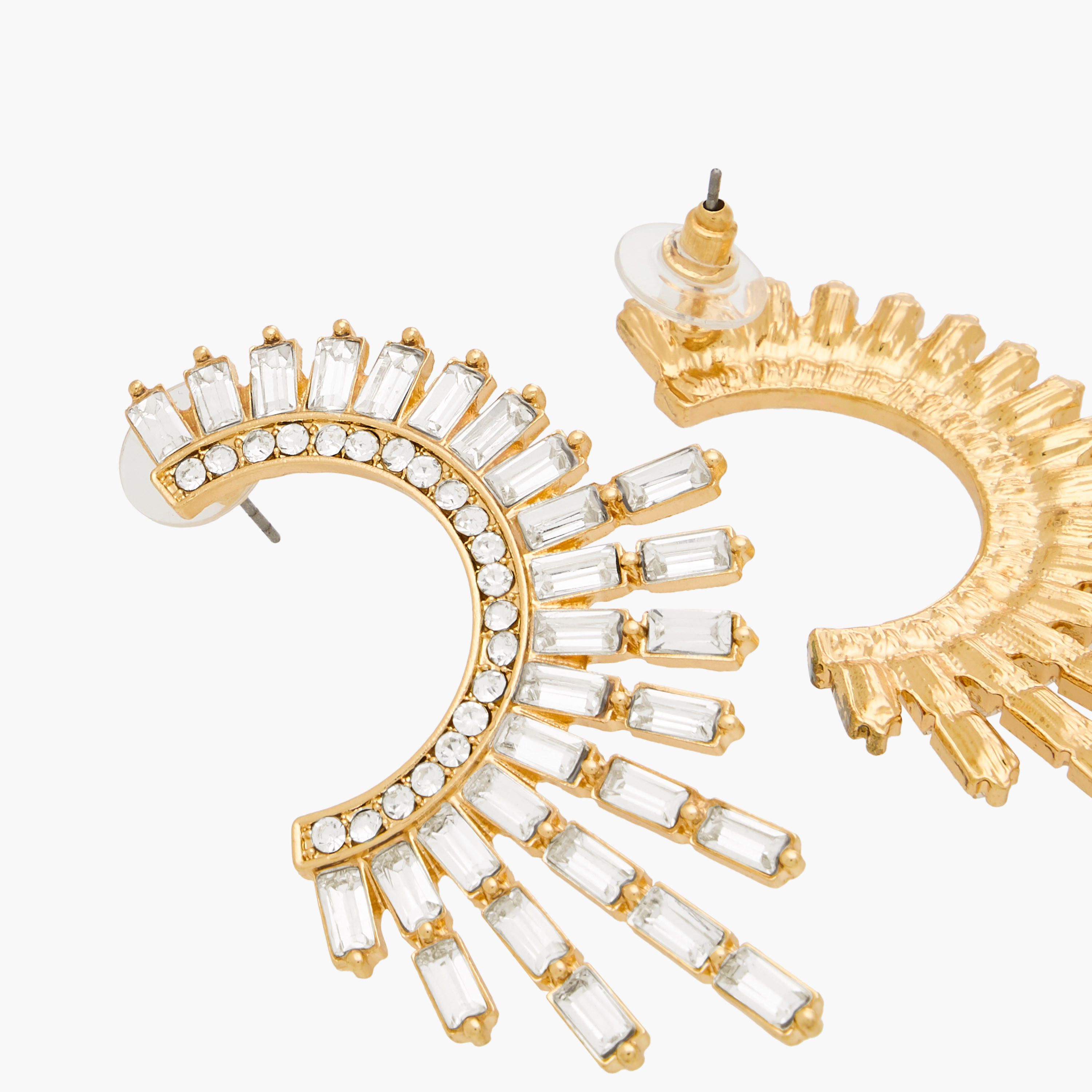 حلق على كامل الأذن بتزيينات وبمكبس إغلاق خلفي-women-watchesandjewellery-jewellery-earrings-image-4