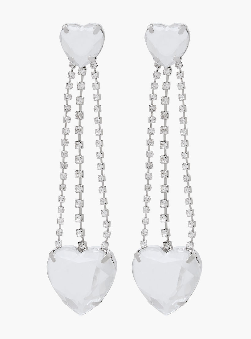 Metallic Embellished Dangler Earrings with Pushback Closure-women-watchesandjewellery-jewellery-earrings-image-1