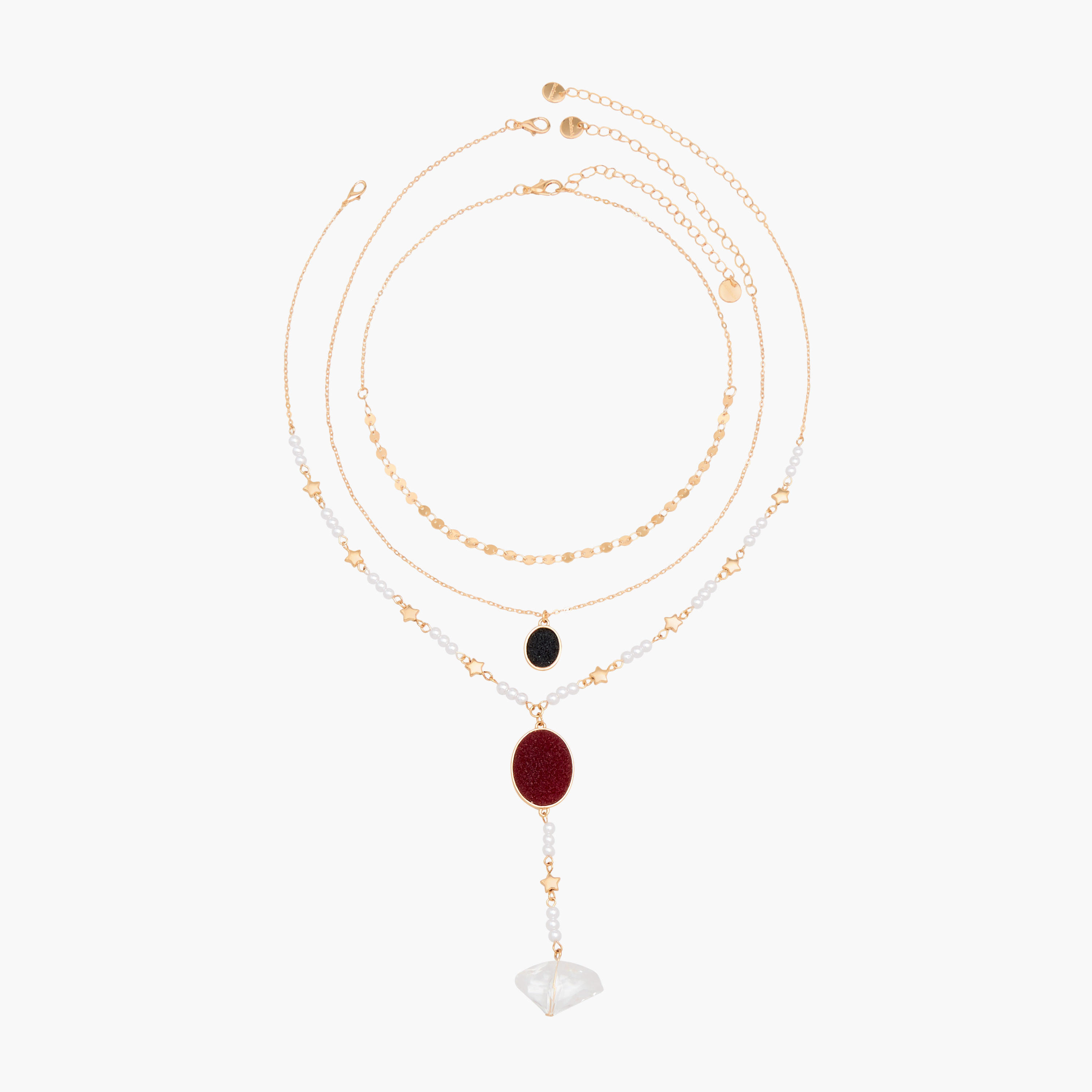 Metal Assorted Necklace with Lobster Clasp - Set of 3-women-watchesandjewellery-jewellery-necklacesandpendants-image-1