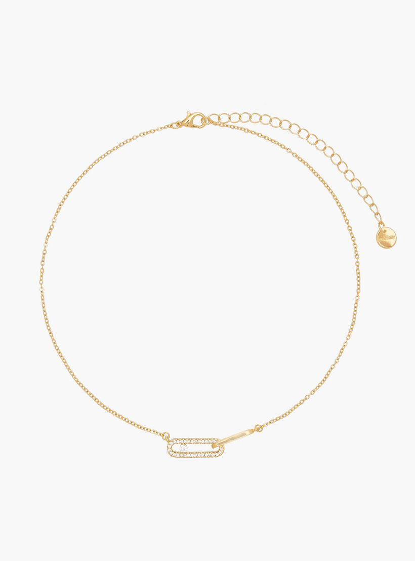 عقد معدن بدلاية مزينة بمكعبات الزيركون-women-watchesandjewellery-jewellery-necklacesandpendants-image-1
