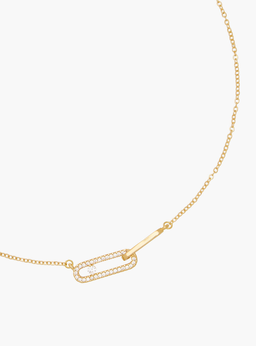 عقد معدن بدلاية مزينة بمكعبات الزيركون-women-watchesandjewellery-jewellery-necklacesandpendants-image-2