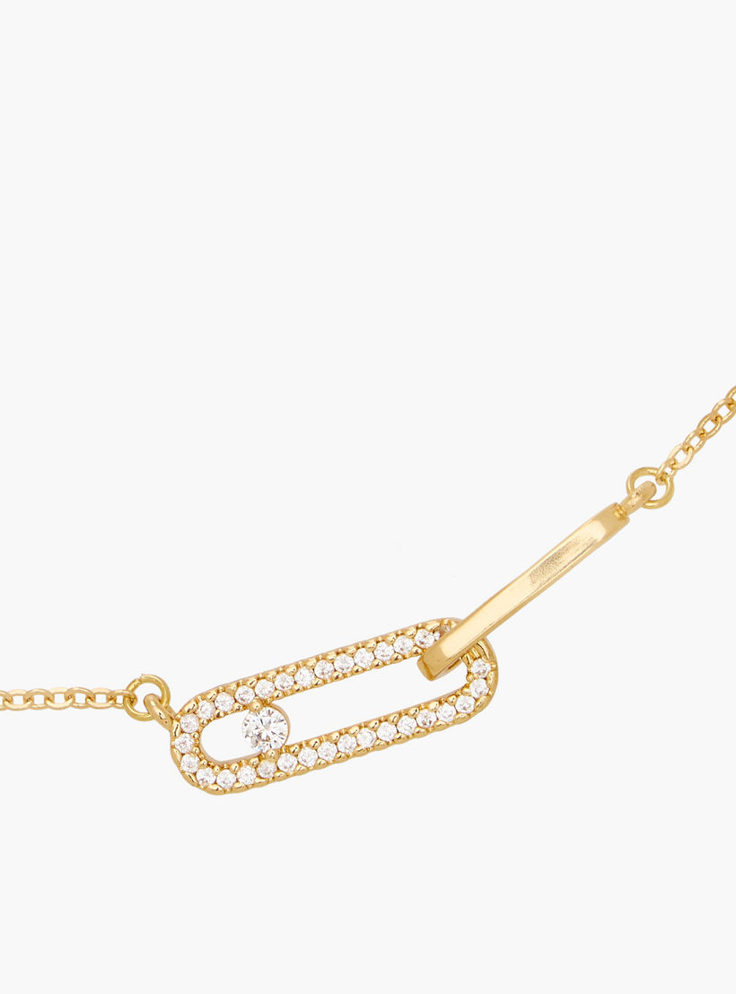عقد معدن بدلاية مزينة بمكعبات الزيركون-women-watchesandjewellery-jewellery-necklacesandpendants-image-3