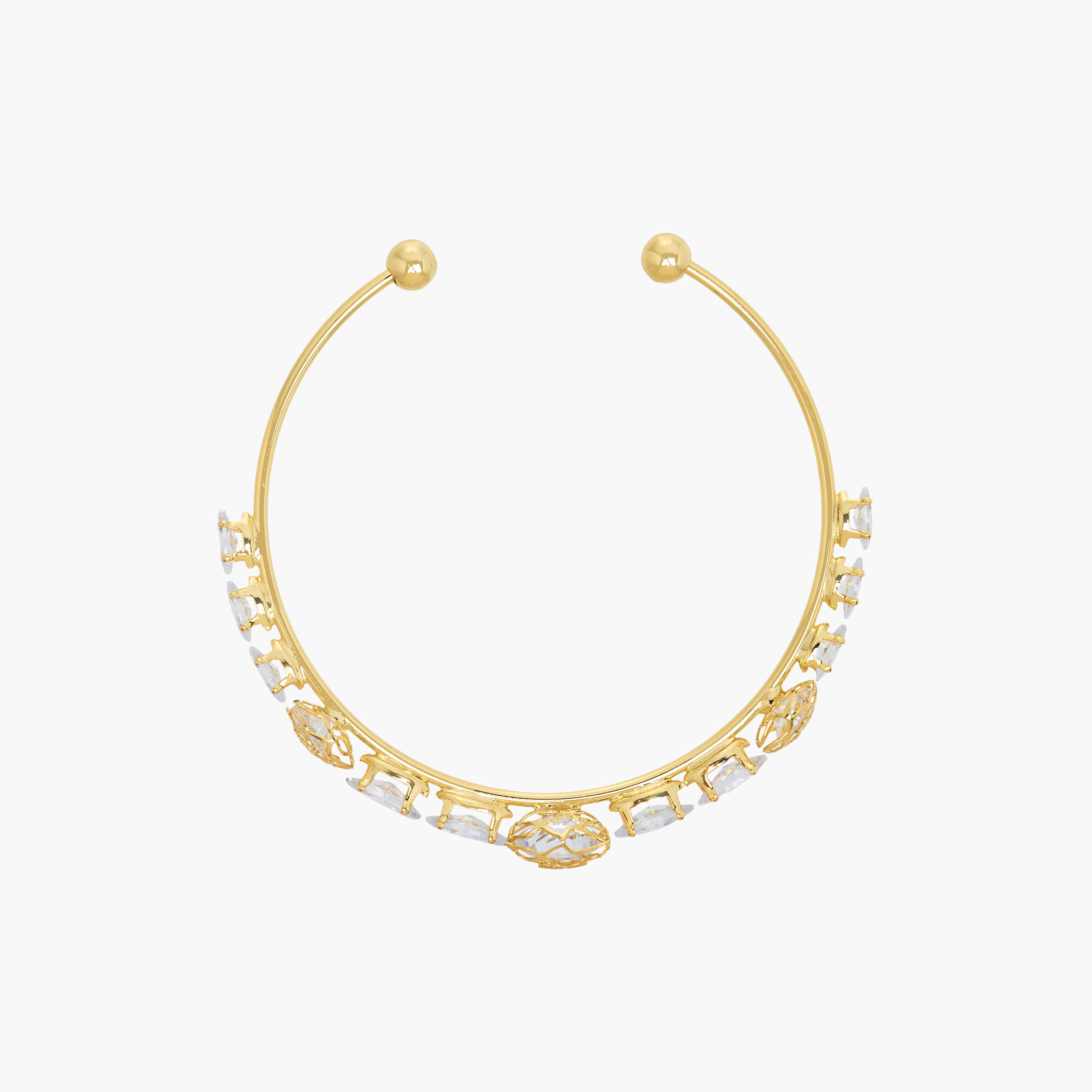 Metal Embellished Cuff Bracelet-women-watchesandjewellery-jewellery-banglesandbracelets-image-2
