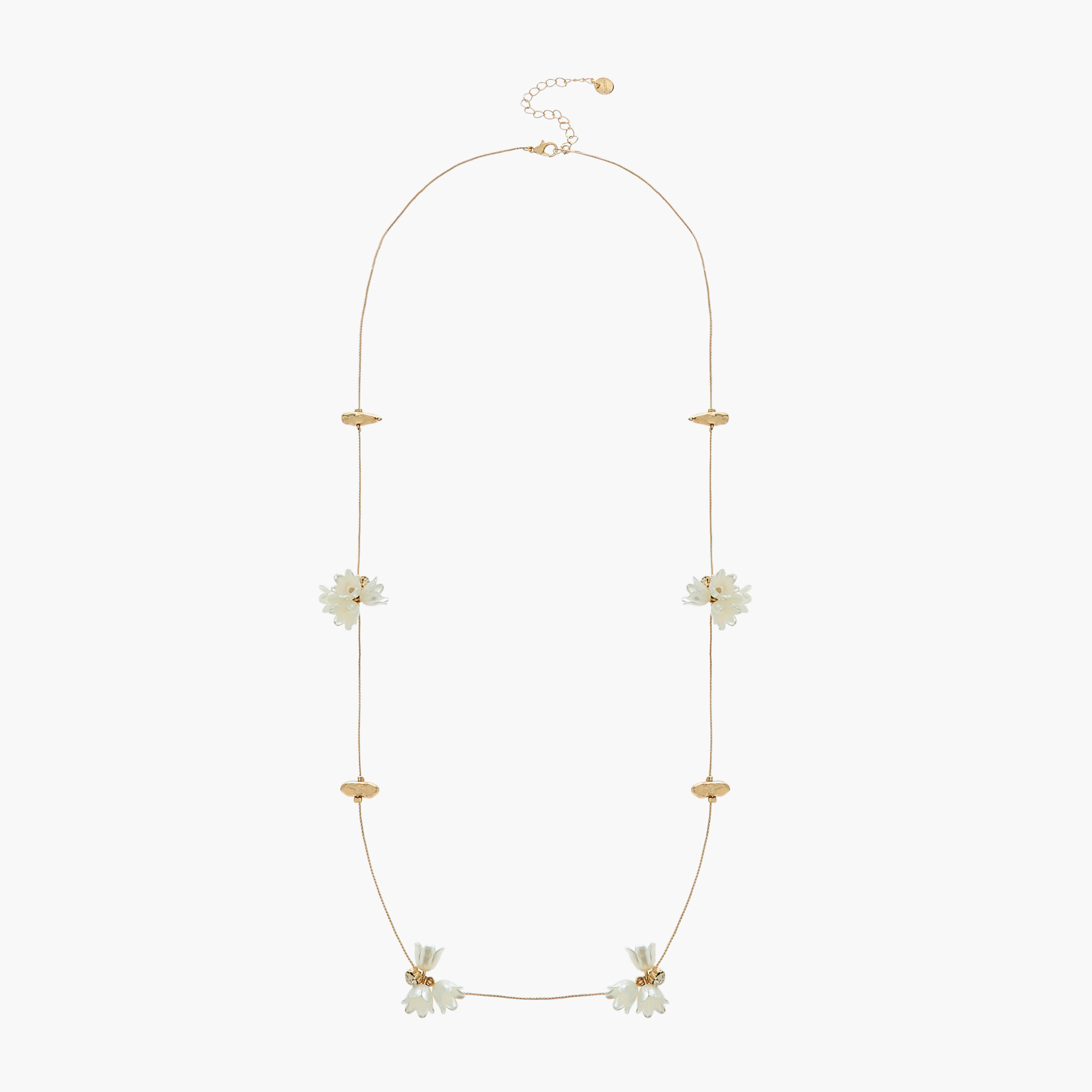 عقد معدن مزين بالأزهار-women-watchesandjewellery-jewellery-necklacesandpendants-image-1