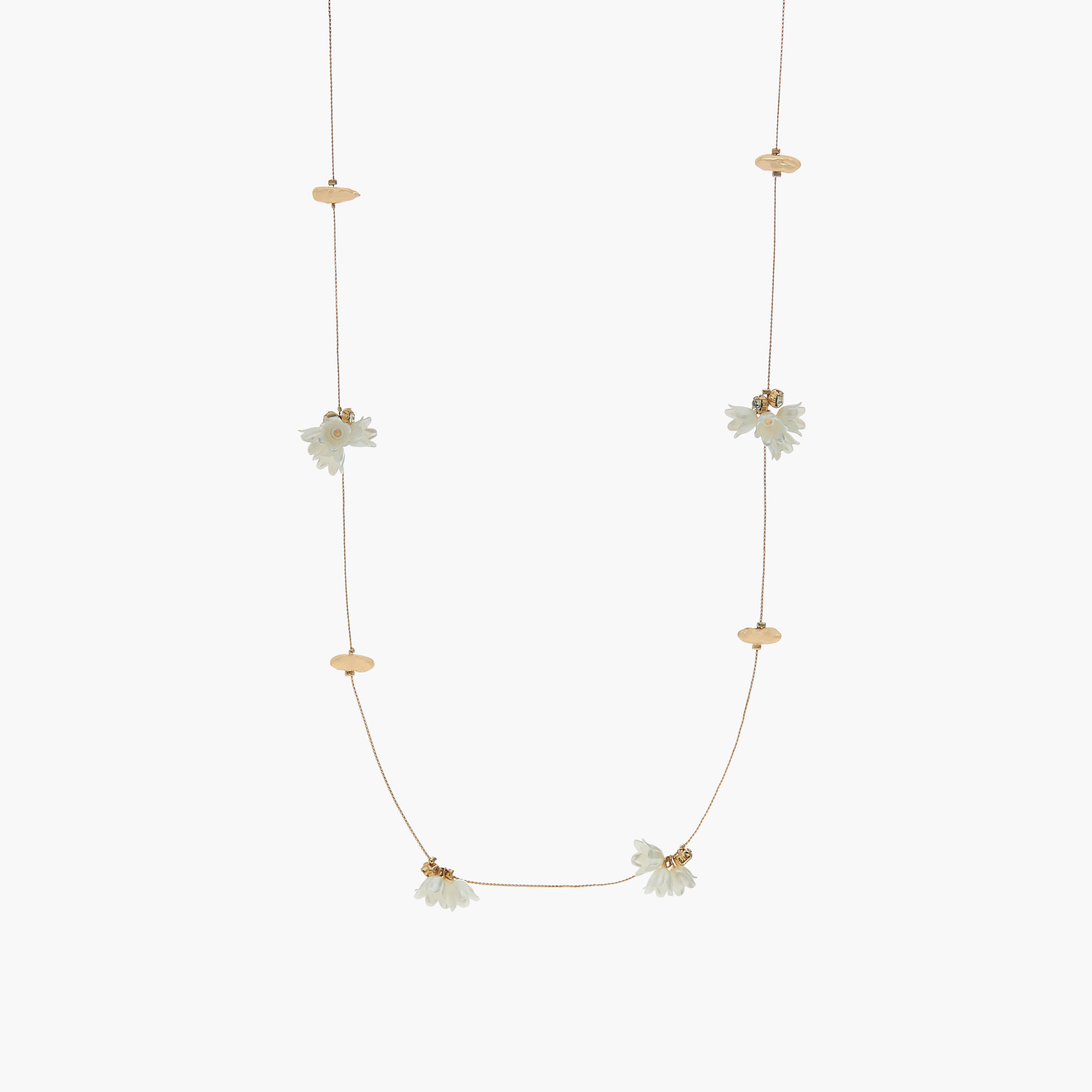 Metal Necklace with Floral Embellishments-women-watchesandjewellery-jewellery-necklacesandpendants-image-2