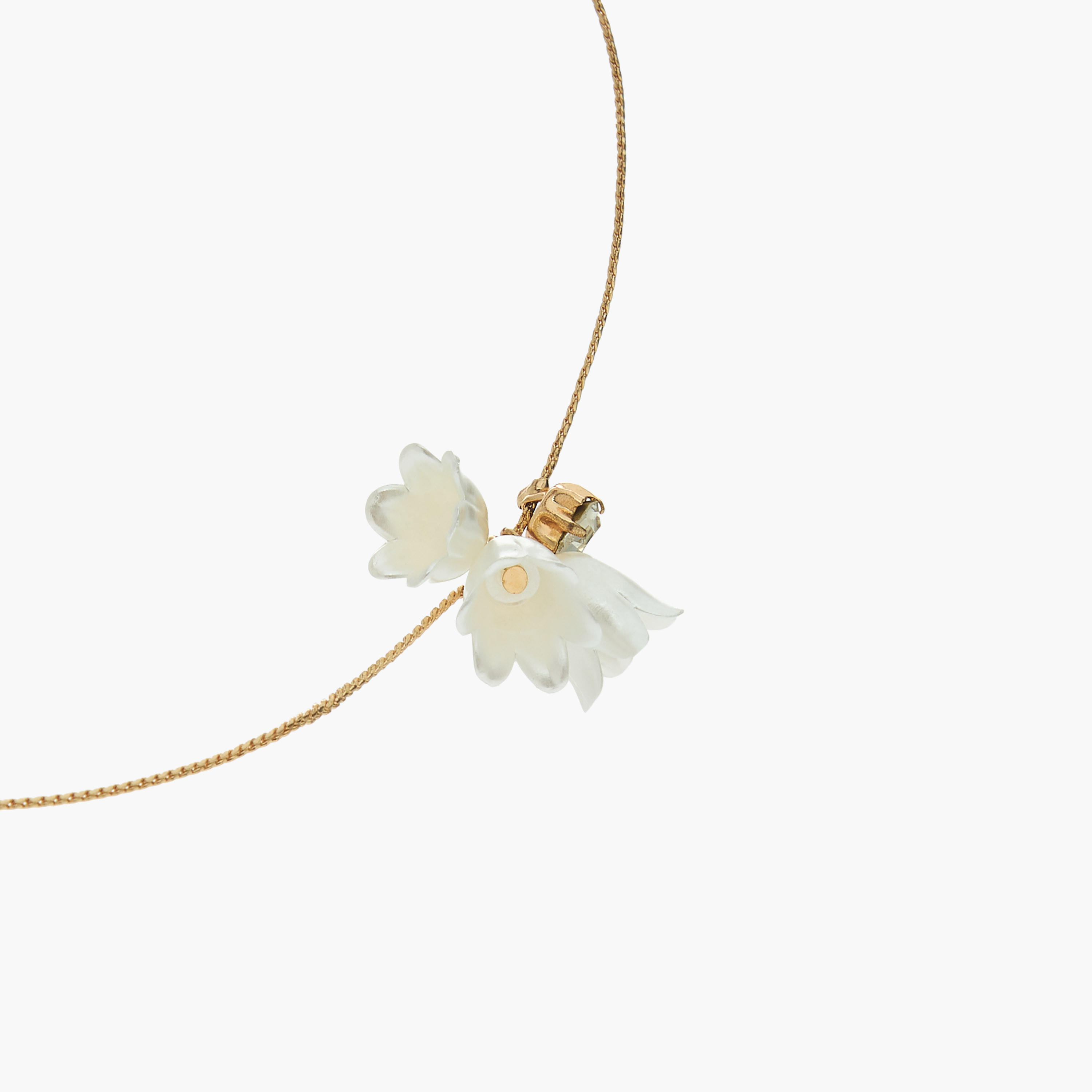 Metal Necklace with Floral Embellishments-women-watchesandjewellery-jewellery-necklacesandpendants-image-3