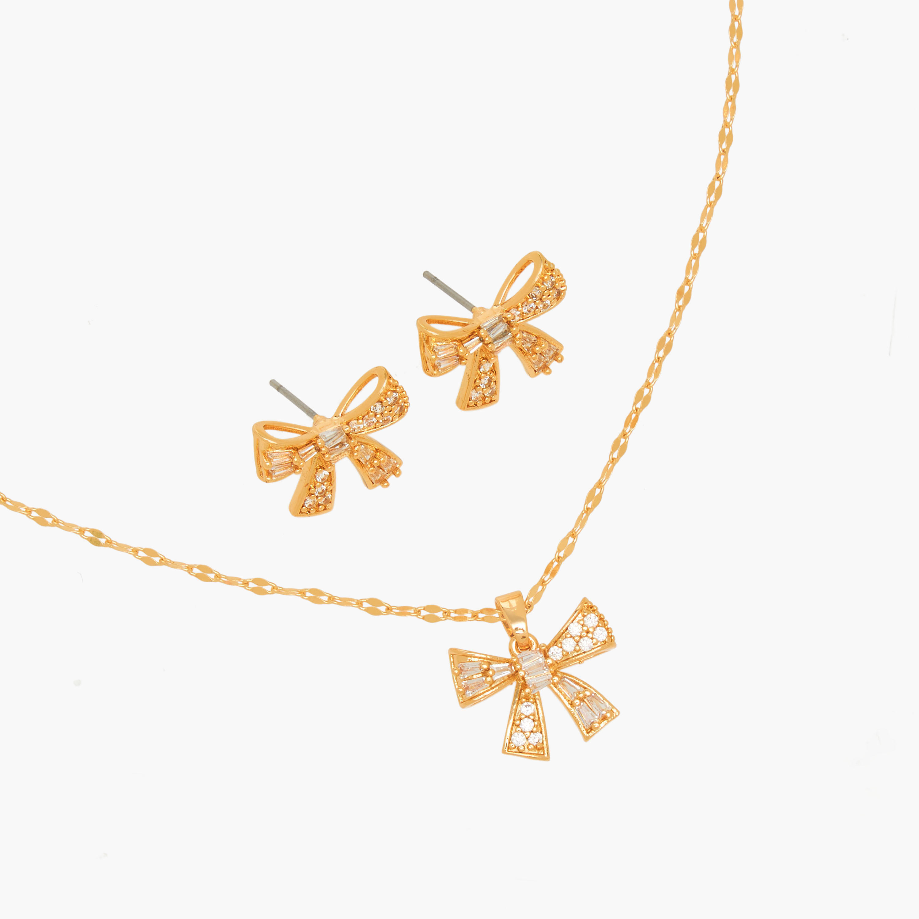 Set of 2 - Cubic Zirconia Embellished Necklace and Earrings-women-watchesandjewellery-jewellery-jewellerysets-image-4