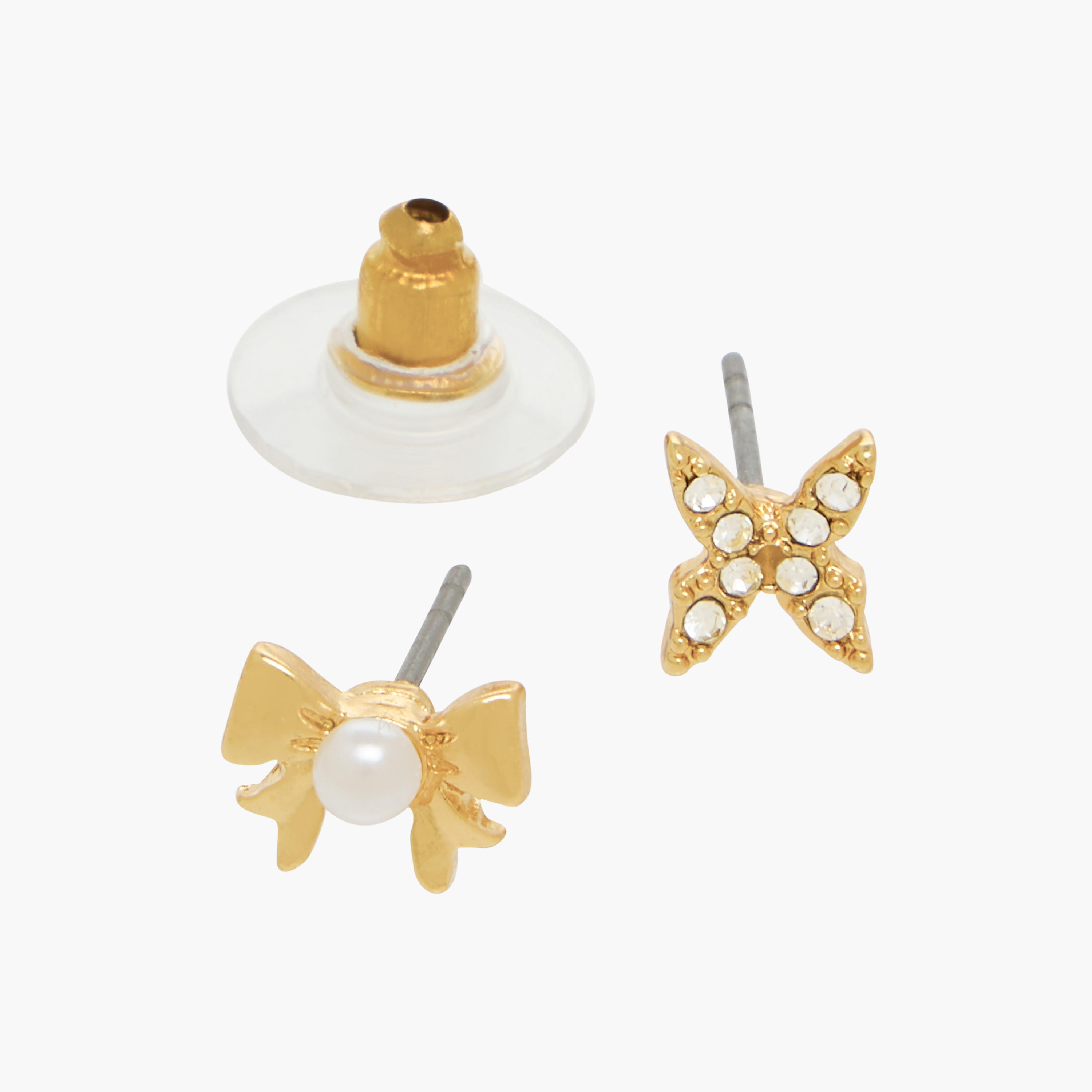 Pack of 20 Metallic Stud Earrings with Pushback Closure-women-watchesandjewellery-jewellery-earrings-image-4
