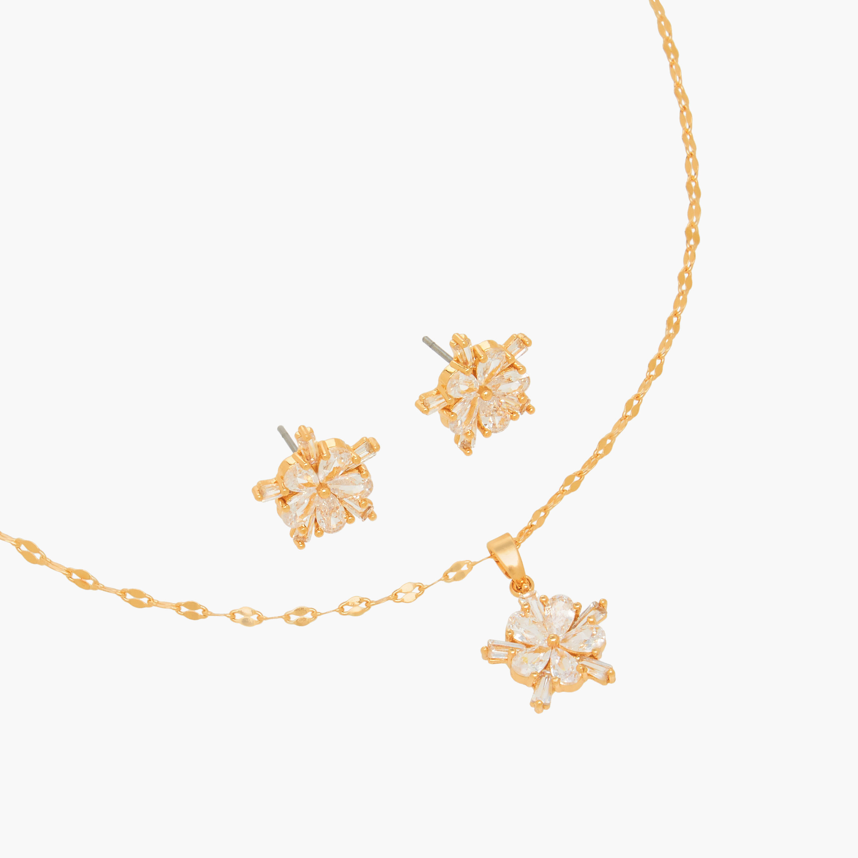 Set of 2 - Cubic Zirconia Embellished Necklace and Earrings-women-watchesandjewellery-jewellery-jewellerysets-image-4