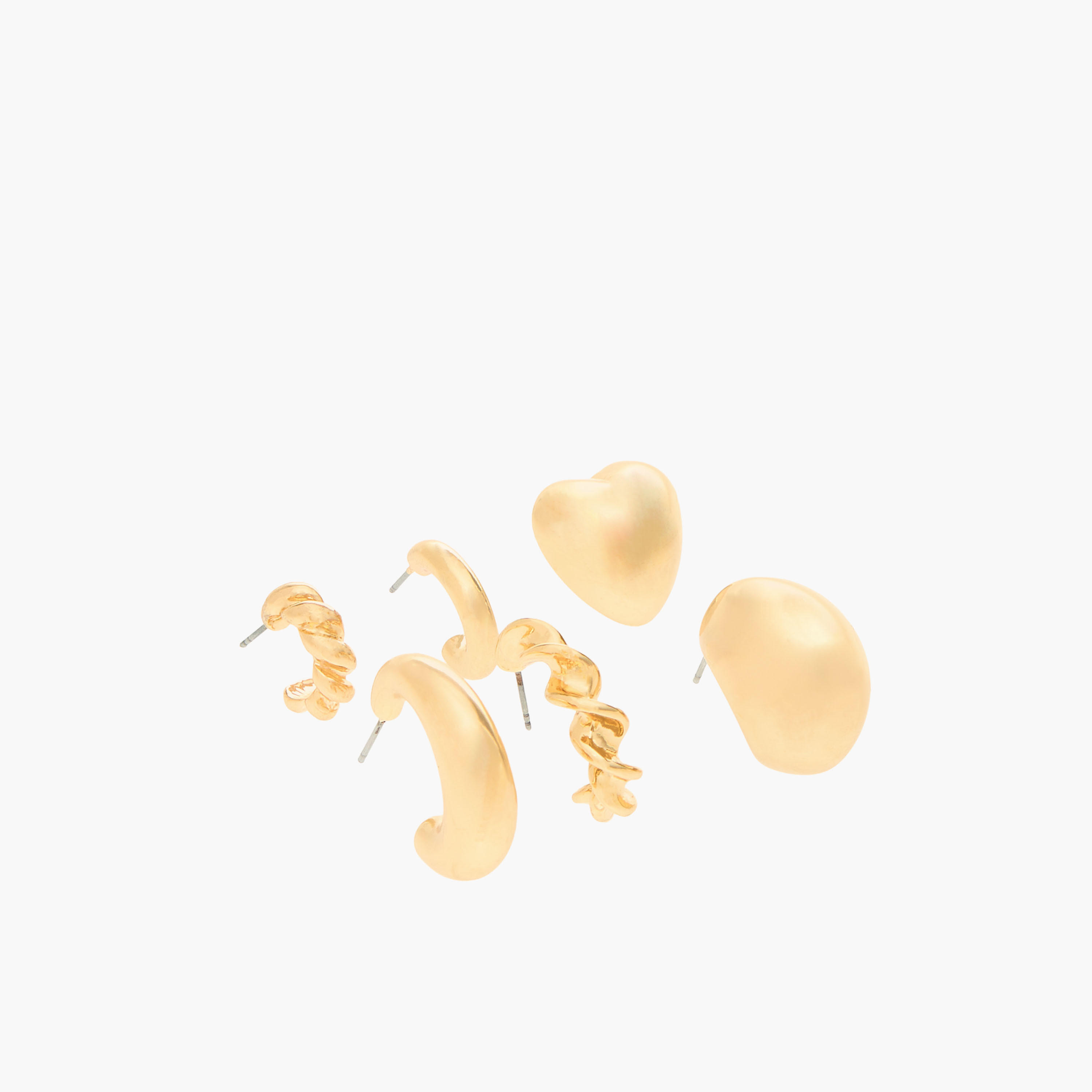 Pack of 6 Gold Tone Hoop Earrings with Pushback Closure-women-watchesandjewellery-jewellery-earrings-image-2