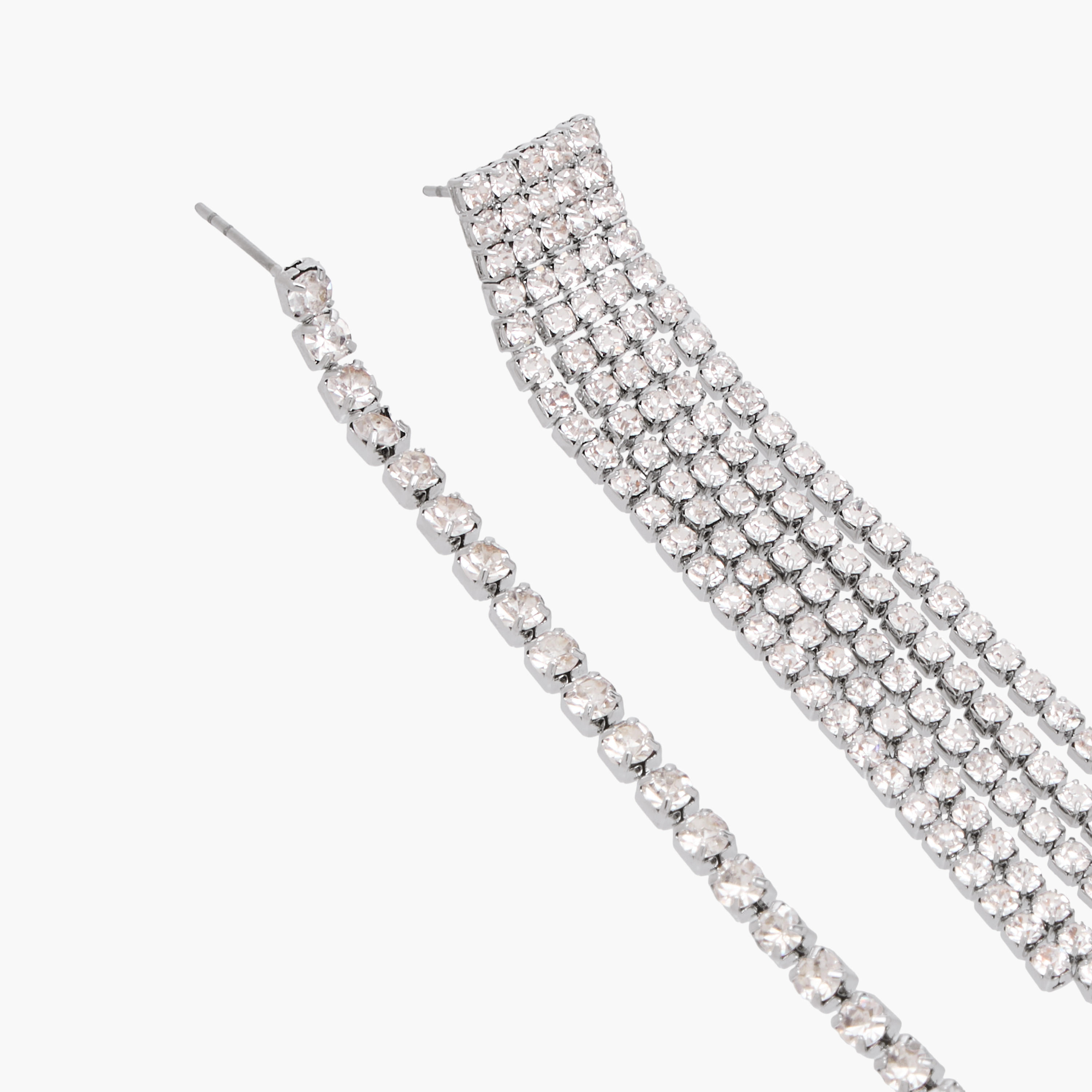Pack of 3 Silver Tone Dangler Earrings with Pushback Closure-women-watchesandjewellery-jewellery-earrings-image-3