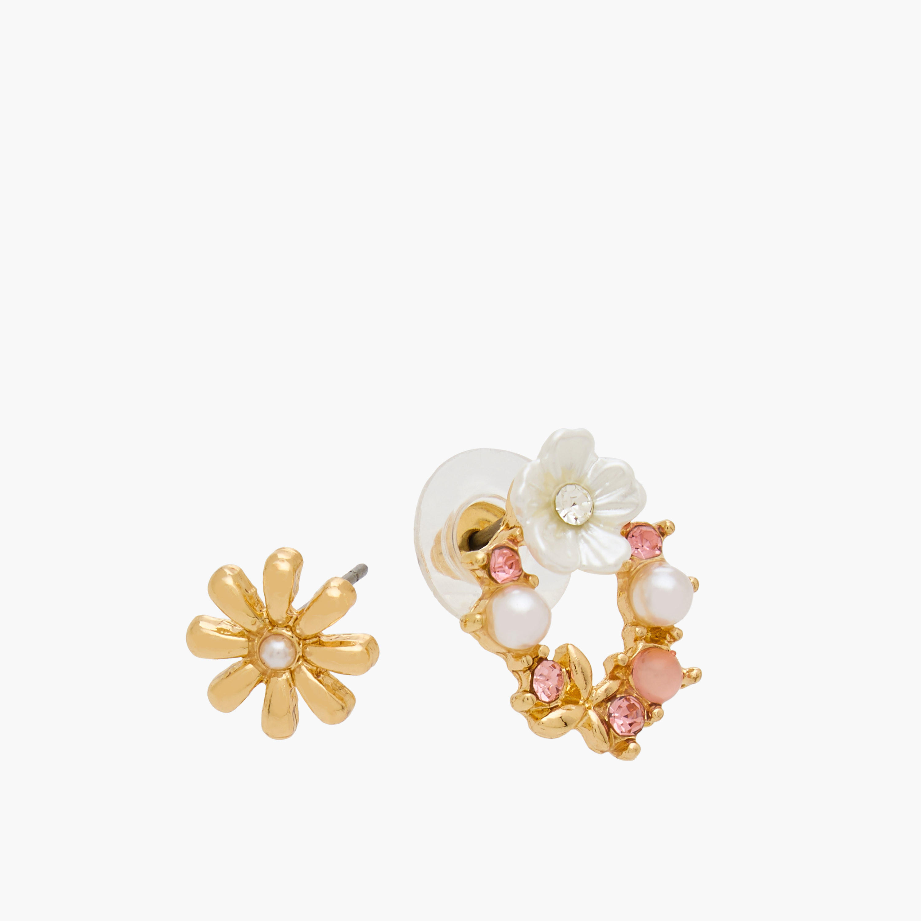 Pack of 9 Metallic Assorted Stud Earrings with Pushback Closure-women-watchesandjewellery-jewellery-earrings-image-4