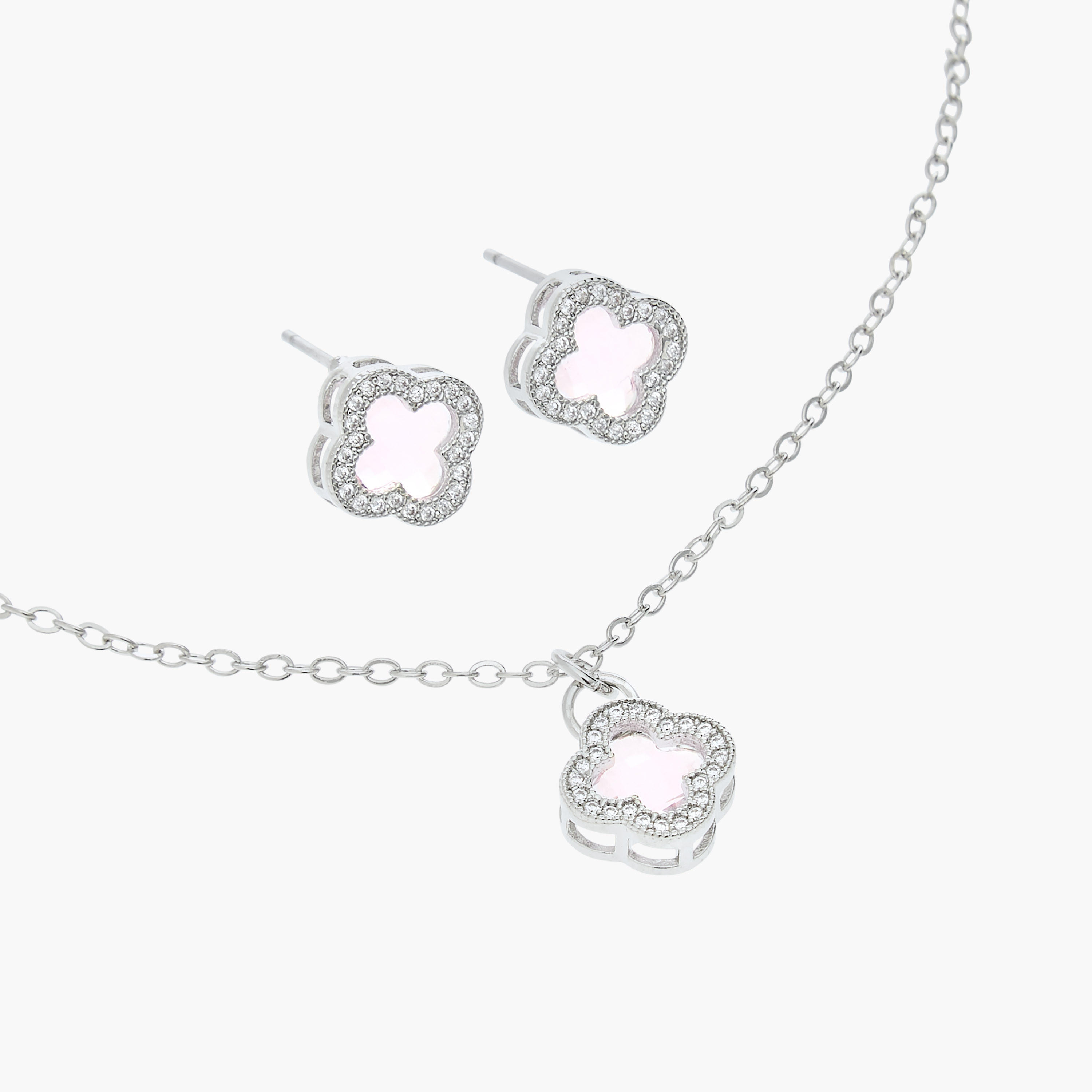 Set of 2 - Embellished Cubic Zirconia Necklace and Earrings-women-watchesandjewellery-jewellery-jewellerysets-image-5