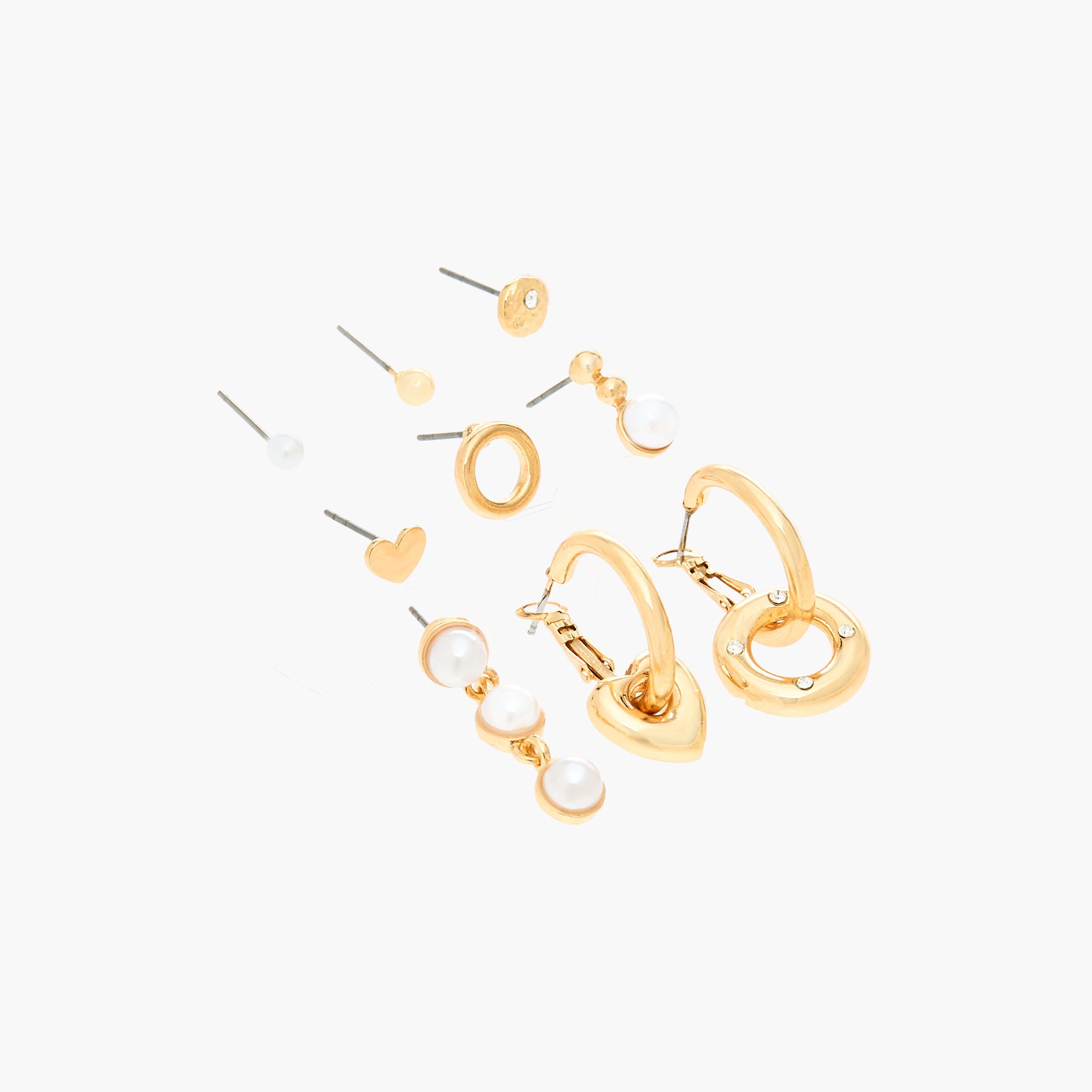 Pack of 9 Metal Assorted Earrings with Pushback Closure-women-watchesandjewellery-jewellery-earrings-image-2
