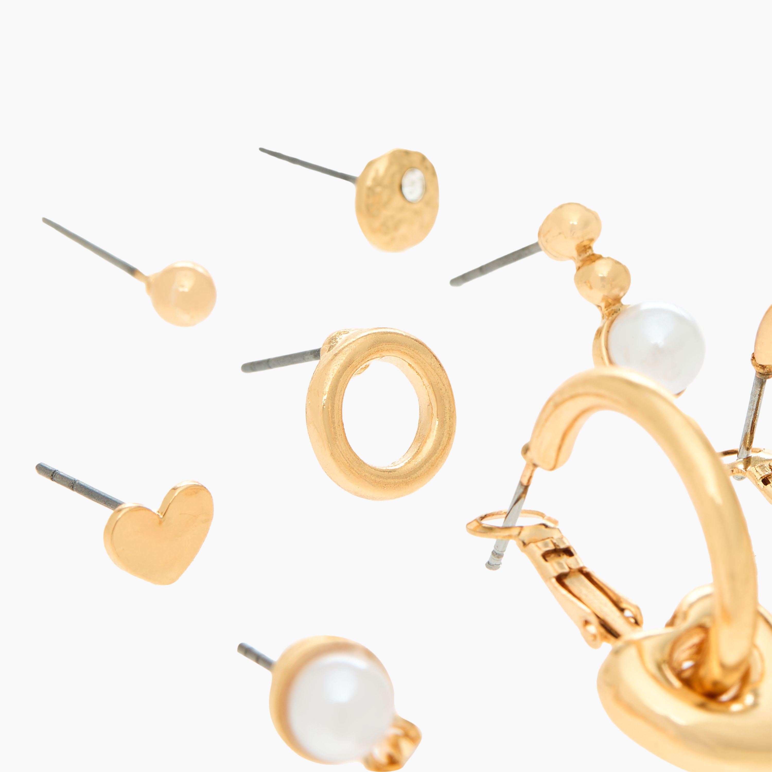 حلقان معدن متنوعة بمكبس إغلاق خلفي - عبوة 9 أزواج-women-watchesandjewellery-jewellery-earrings-image-3
