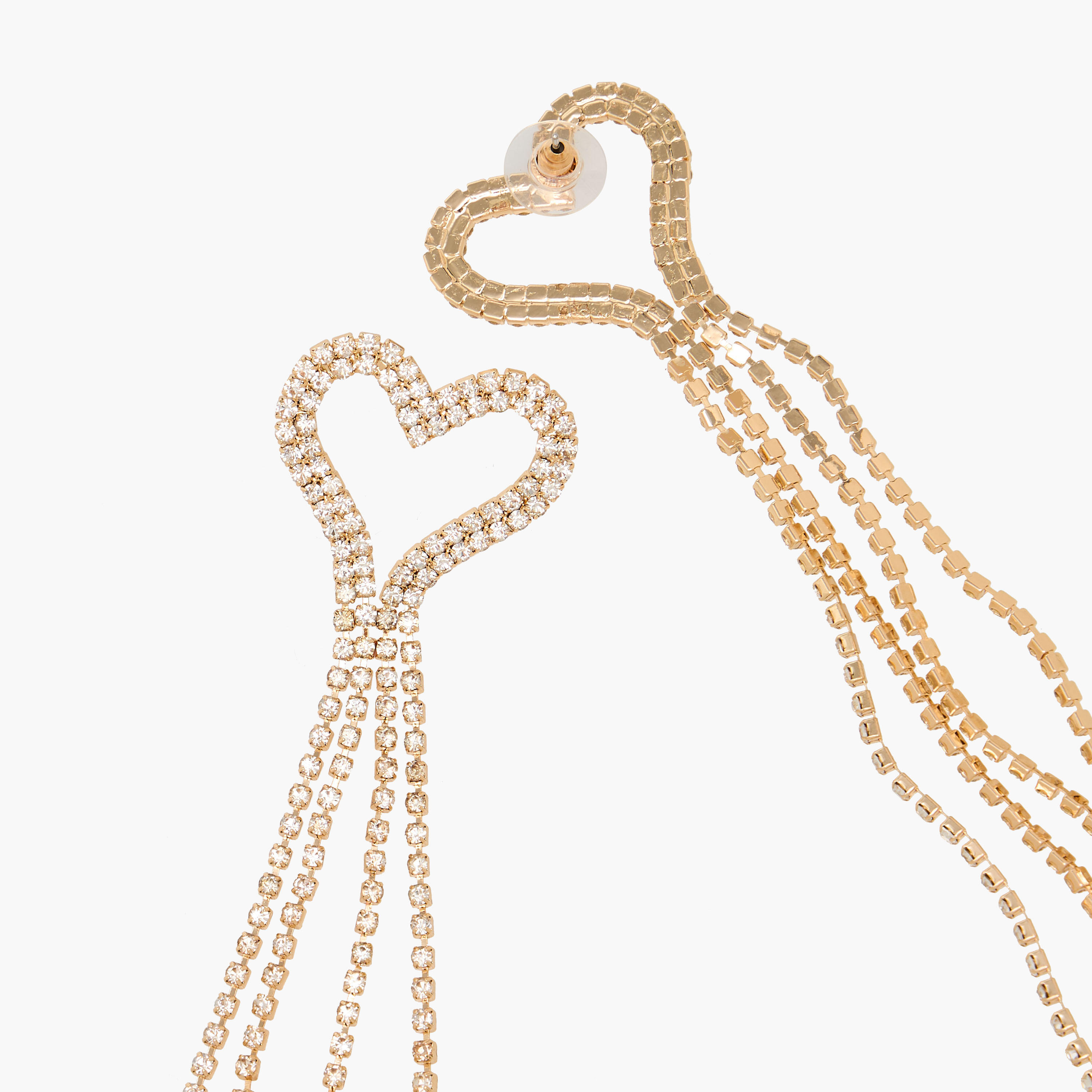 حلقان متدلية معدنية مزينة بمكبس إغلاق خلفي-women-watchesandjewellery-jewellery-earrings-image-3
