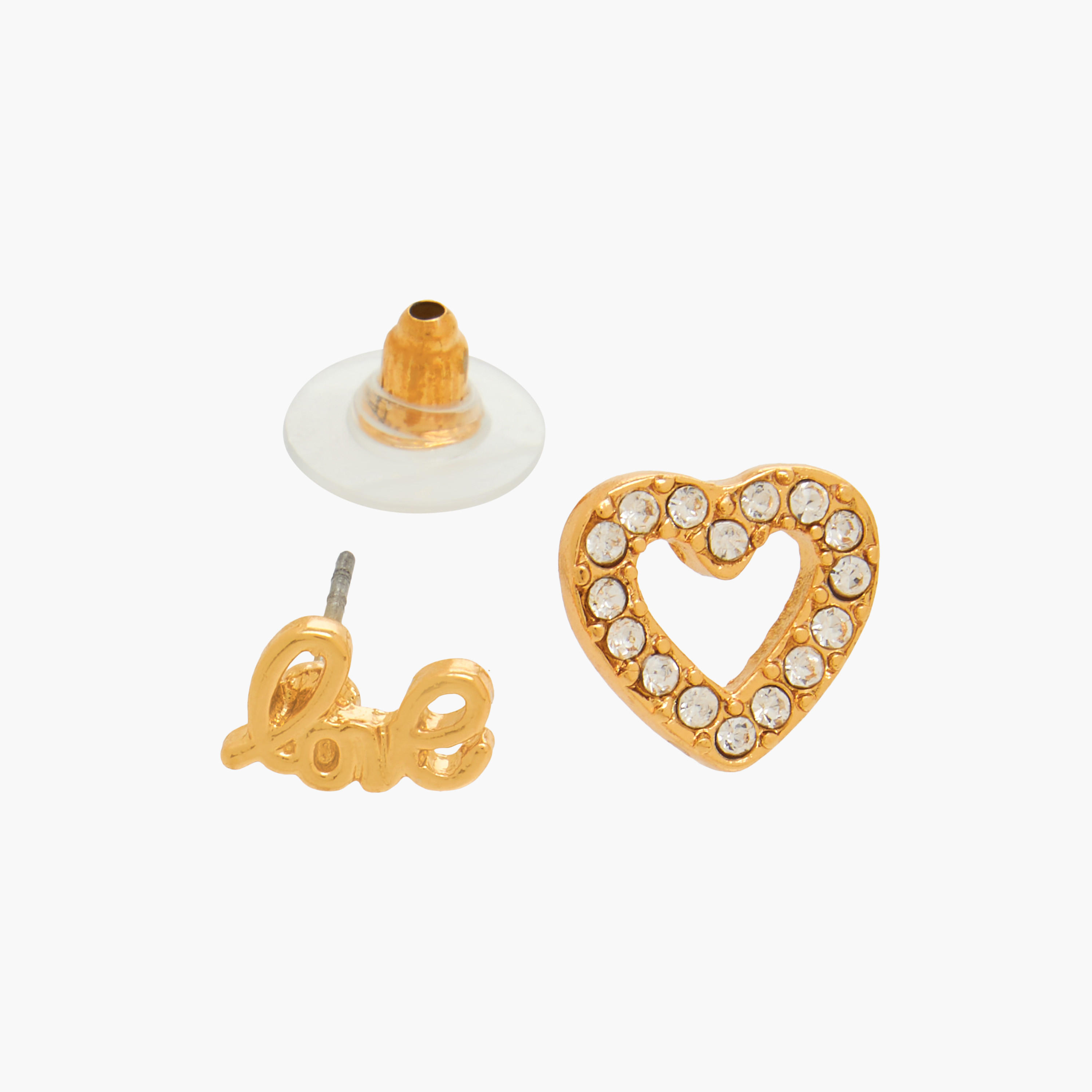 Pack of 30 Gold Tone Stud Earrings with Pushback Closure-women-watchesandjewellery-jewellery-earrings-image-4