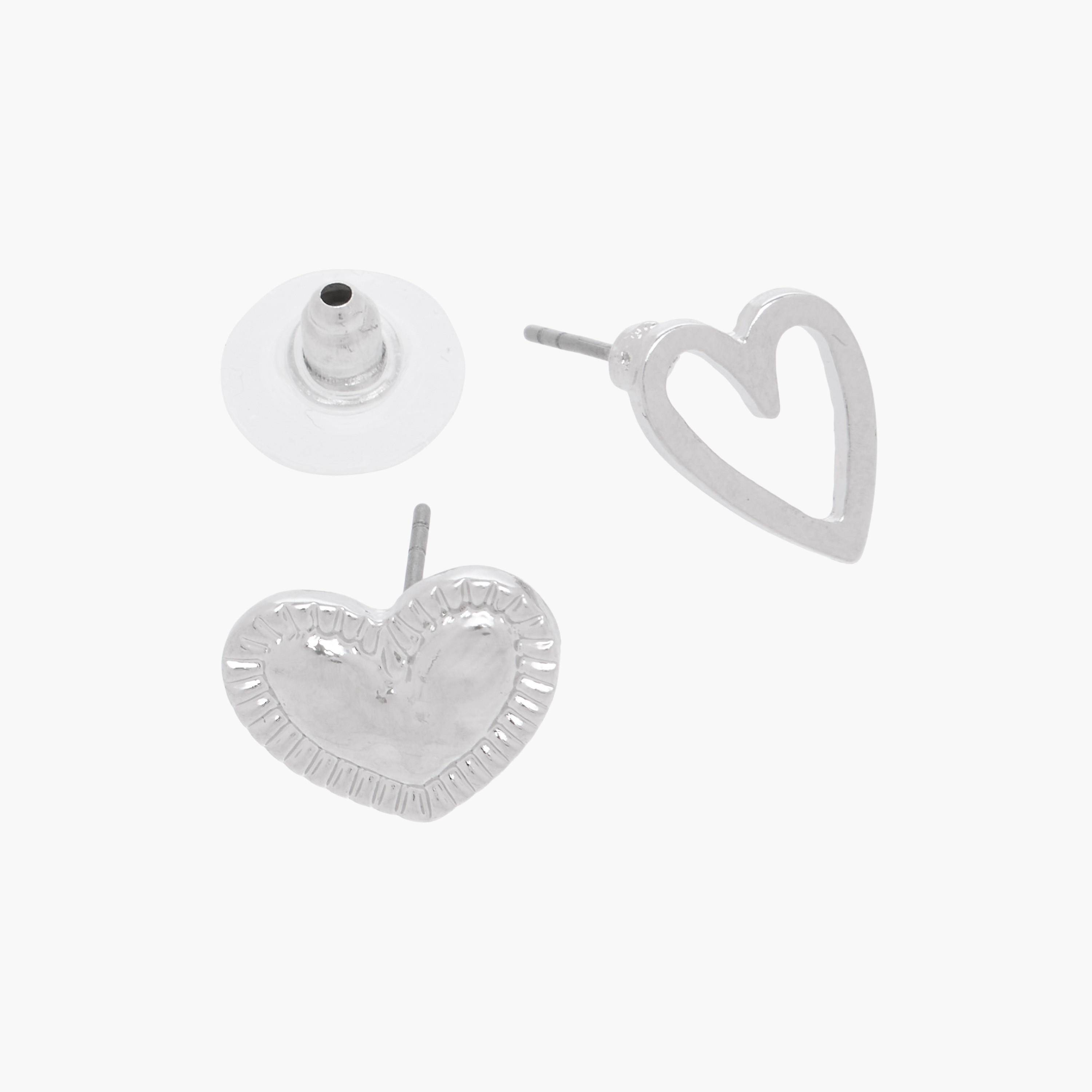 حلقان بلون فضي بمكبس إغلاق خلفي - عبوة من  30 زوج-women-watchesandjewellery-jewellery-earrings-image-4