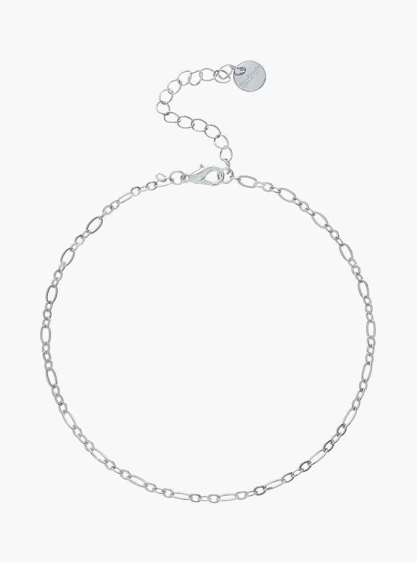 خلاخيل متنوعة بلون فضي - عبوة 5 قطع-women-watchesandjewellery-jewellery-anklets-image-4