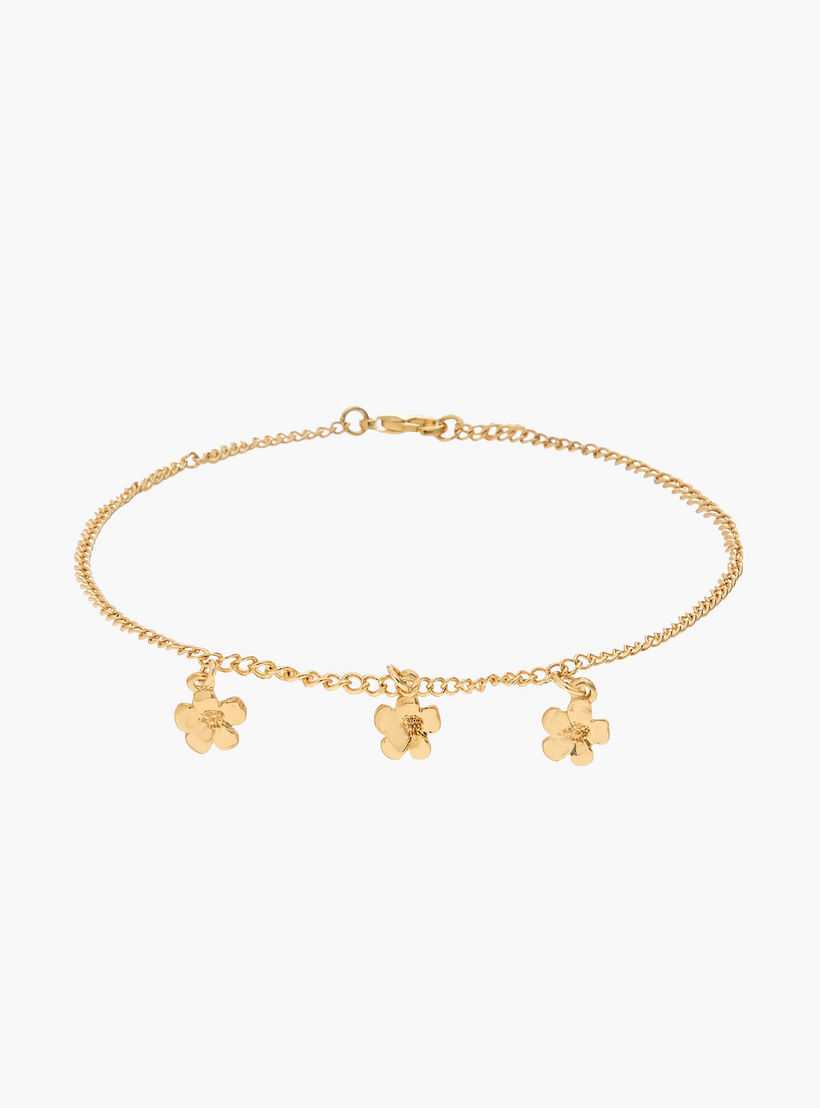 خلاخيل متنوعة بلون ذهبي - عبوة 5 قطع-women-watchesandjewellery-jewellery-anklets-image-9