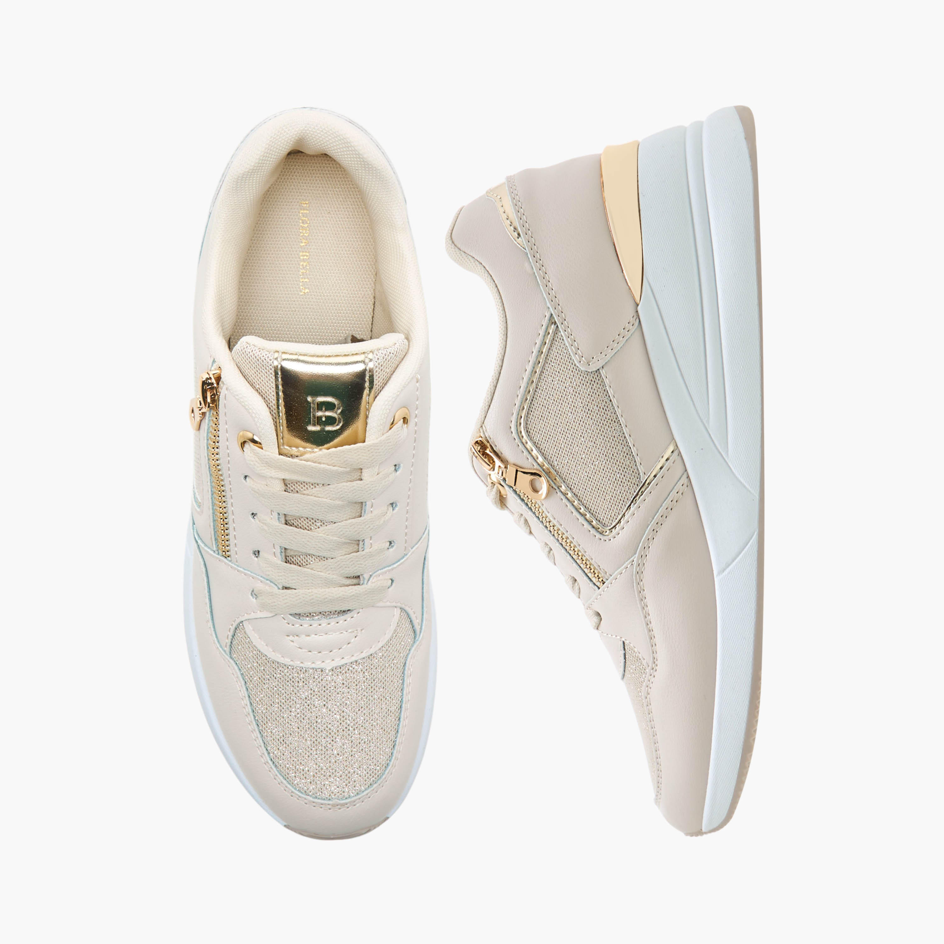 Flora Bella Panelled Lace-Up Sneakers-women-shoes-sneakers-image-1