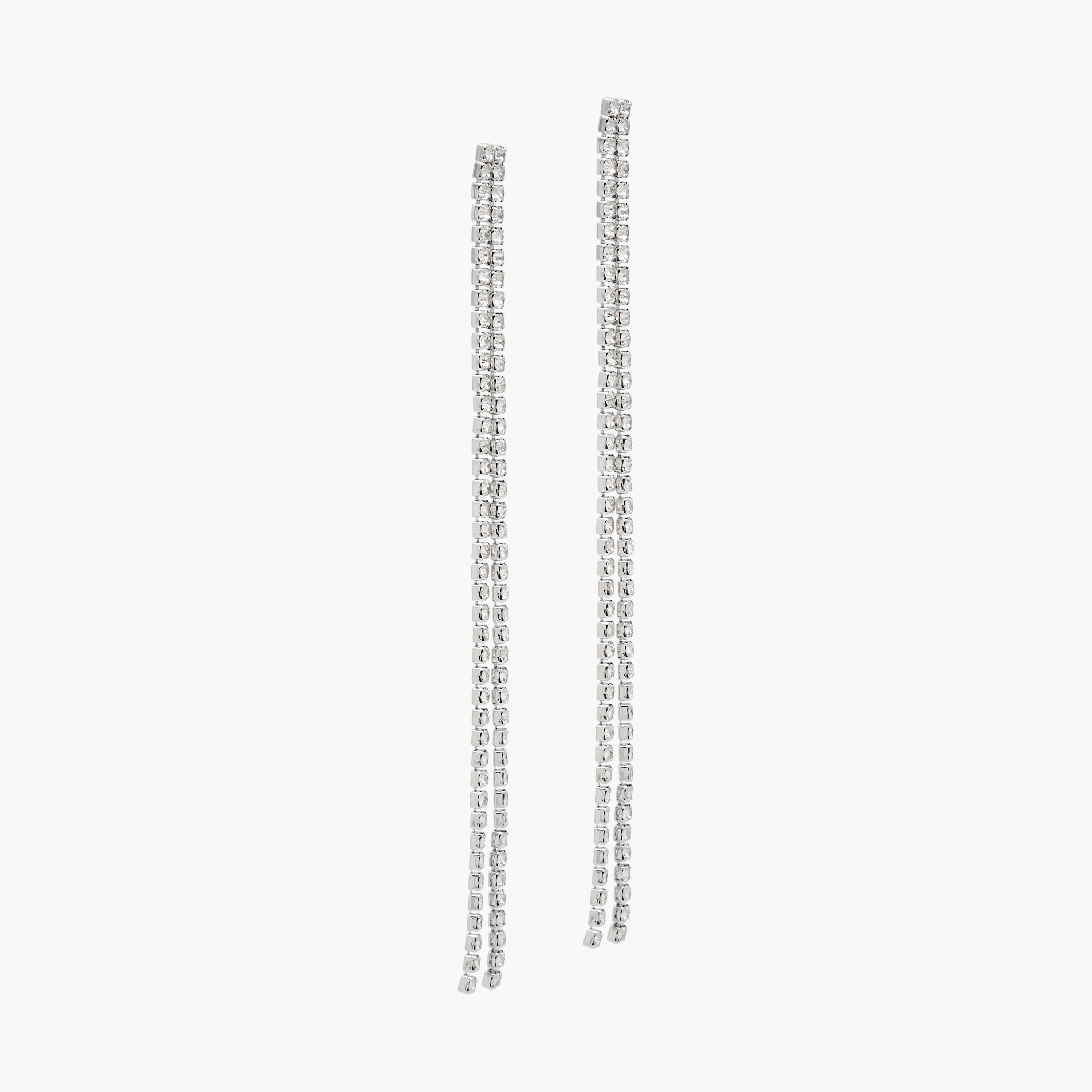 حلق متدلي بلون فضي ومكبس إغلاق خلفي-women-watchesandjewellery-jewellery-earrings-image-2