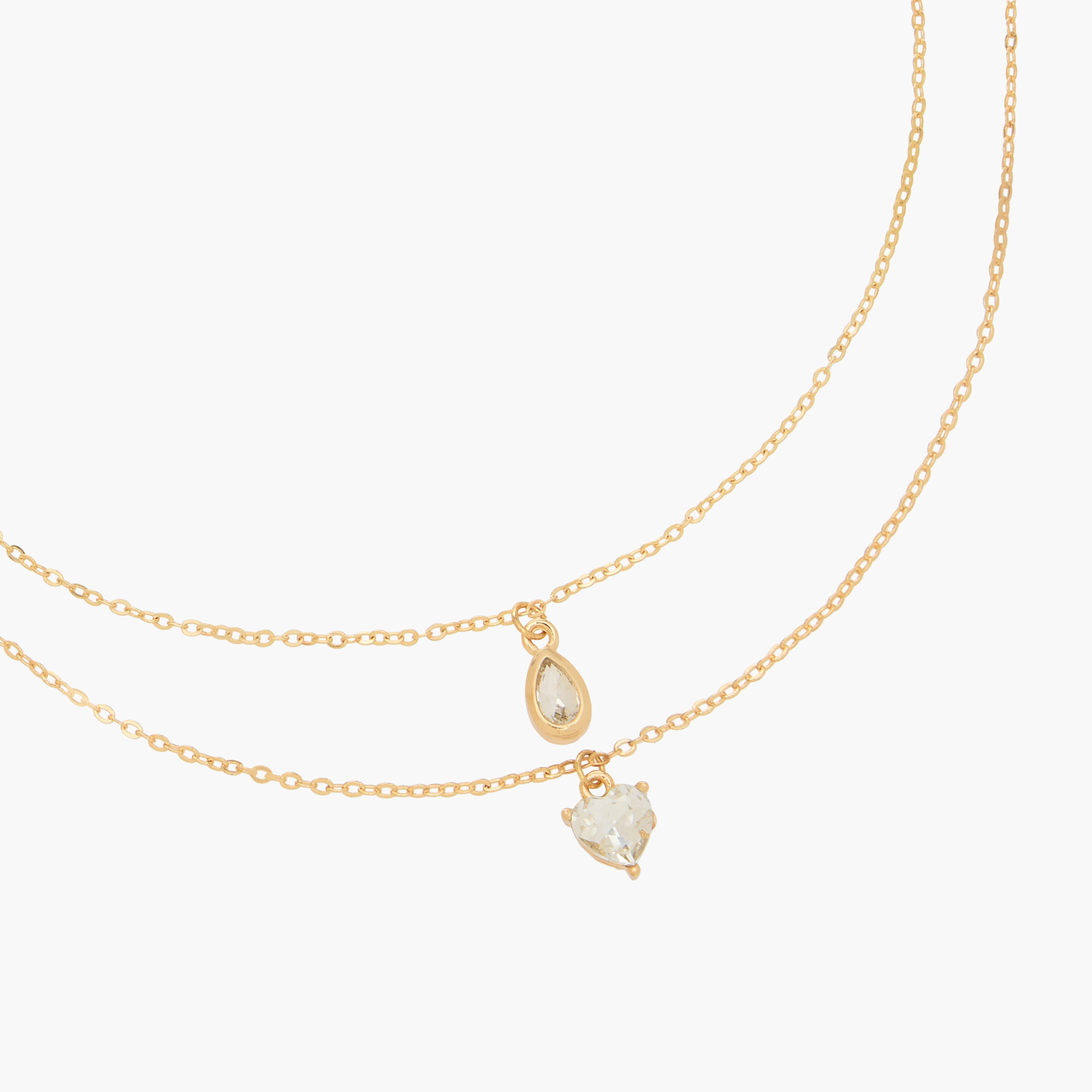 عقد ذهبي بدلايّة مزينة - طقم من قطعتين-women-watchesandjewellery-jewellery-necklacesandpendants-image-4