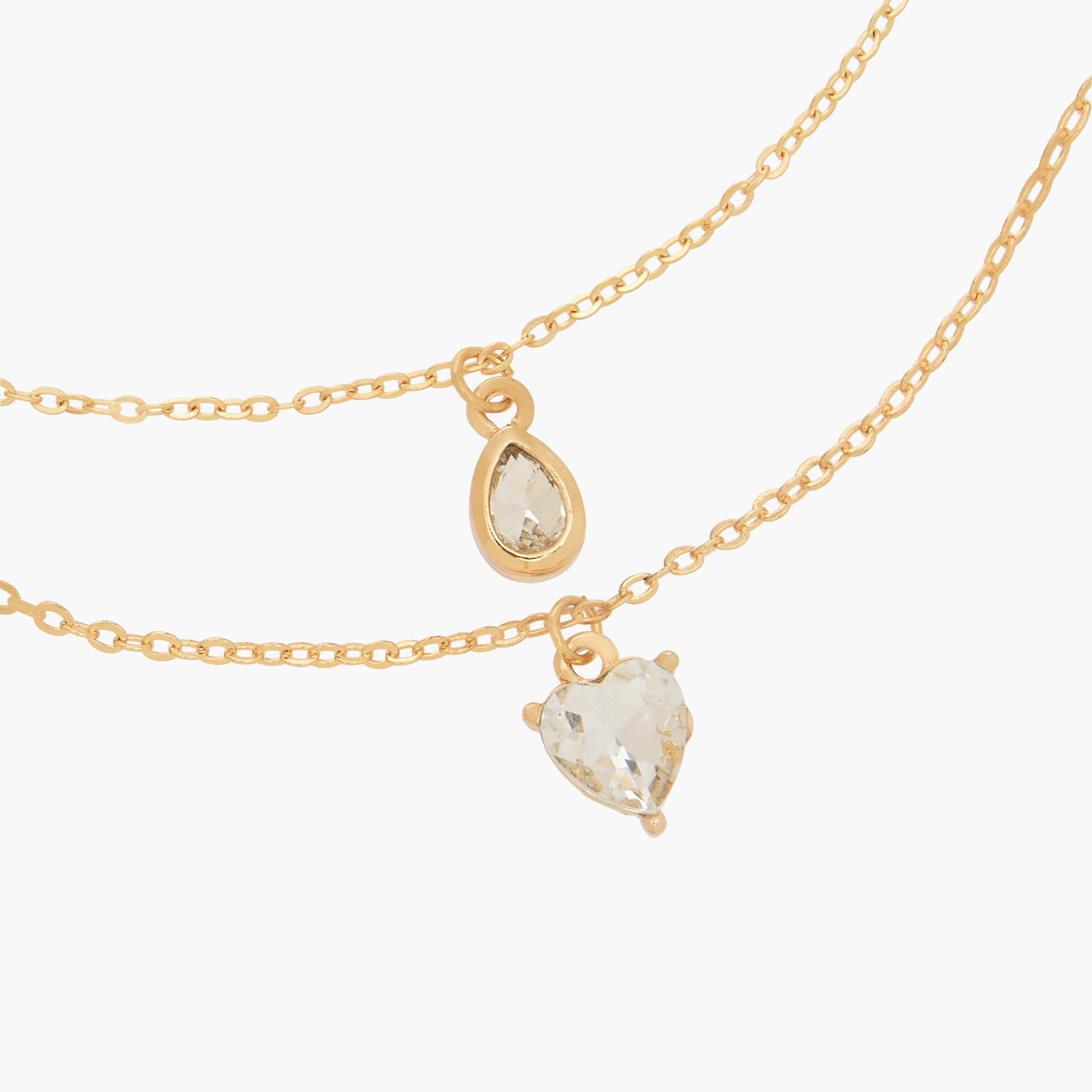 عقد ذهبي بدلايّة مزينة - طقم من قطعتين-women-watchesandjewellery-jewellery-necklacesandpendants-image-6