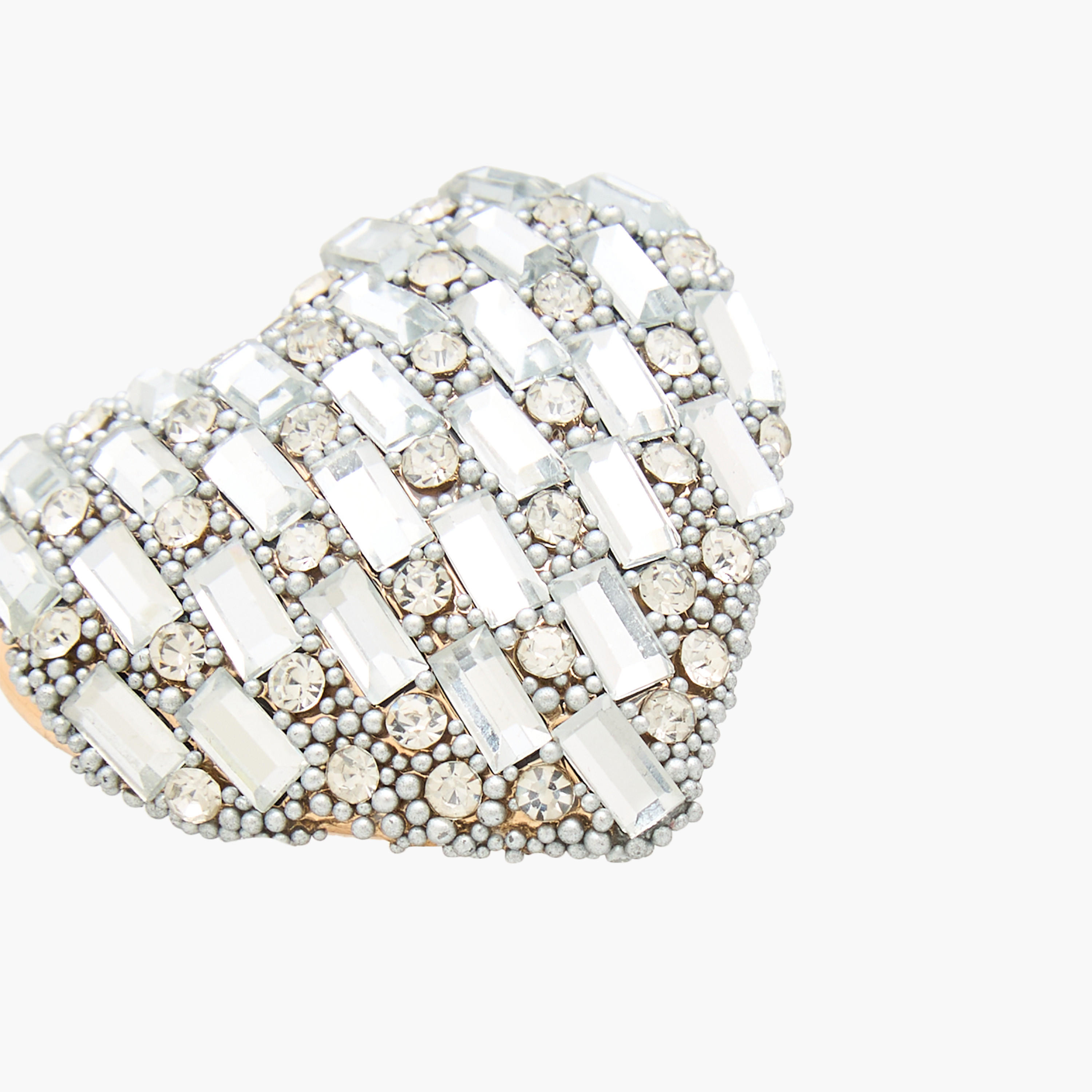 Silver Tone Heart Shaped Stud Earrings with Pushback Closure-women-watchesandjewellery-jewellery-earrings-image-3