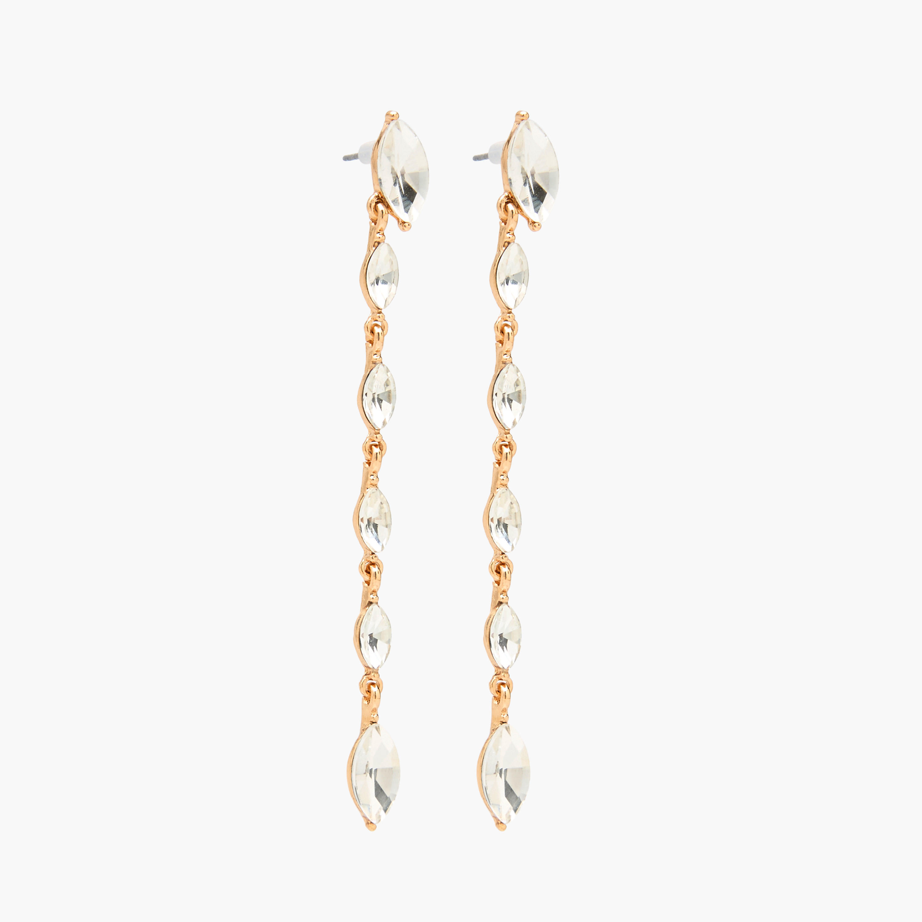 حلق متدلي مزين بلون ذهبي ومكبس إغلاق خلفي-women-watchesandjewellery-jewellery-earrings-image-2