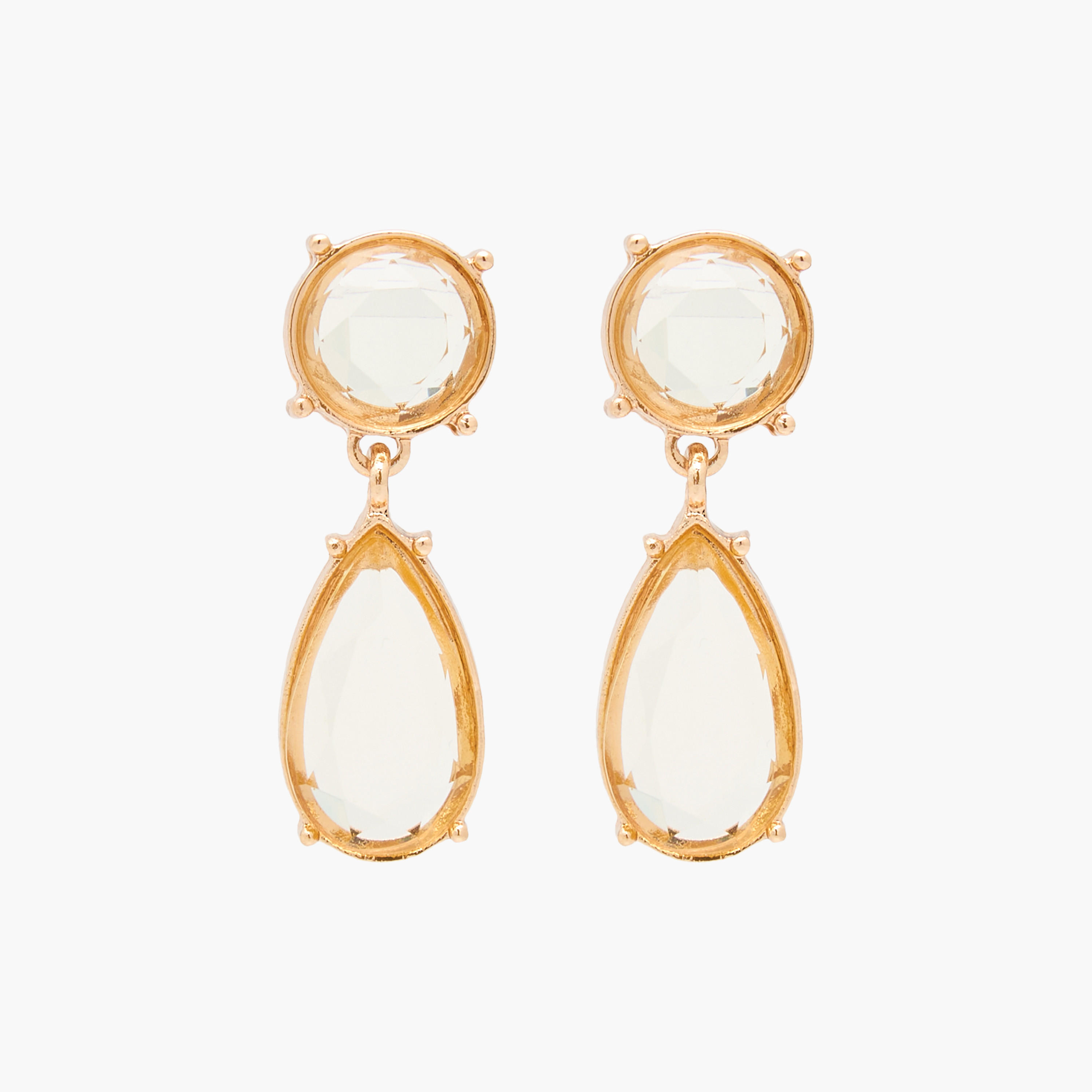 Gold Tone Embellished Earrings with Pushback Closure-women-watchesandjewellery-jewellery-earrings-image-1