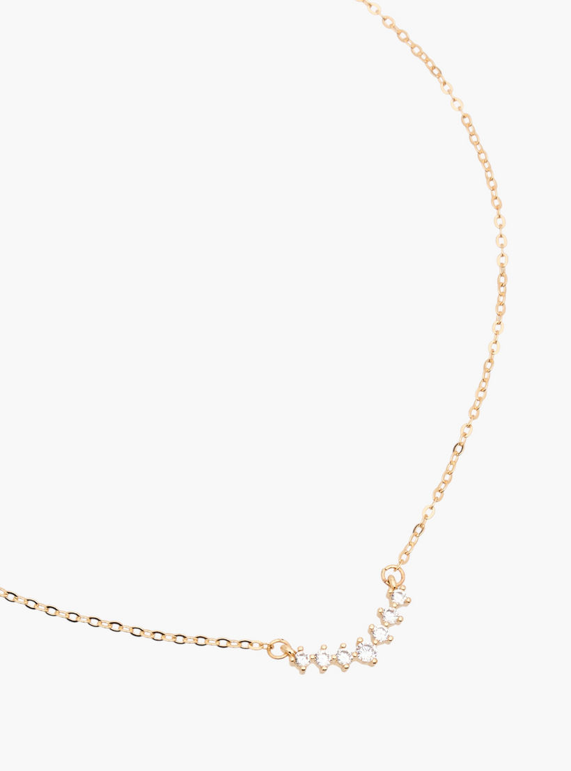 Metal Cubic Zirconia Embellished Pendant Necklace-women-watchesandjewellery-jewellery-necklacesandpendants-image-2